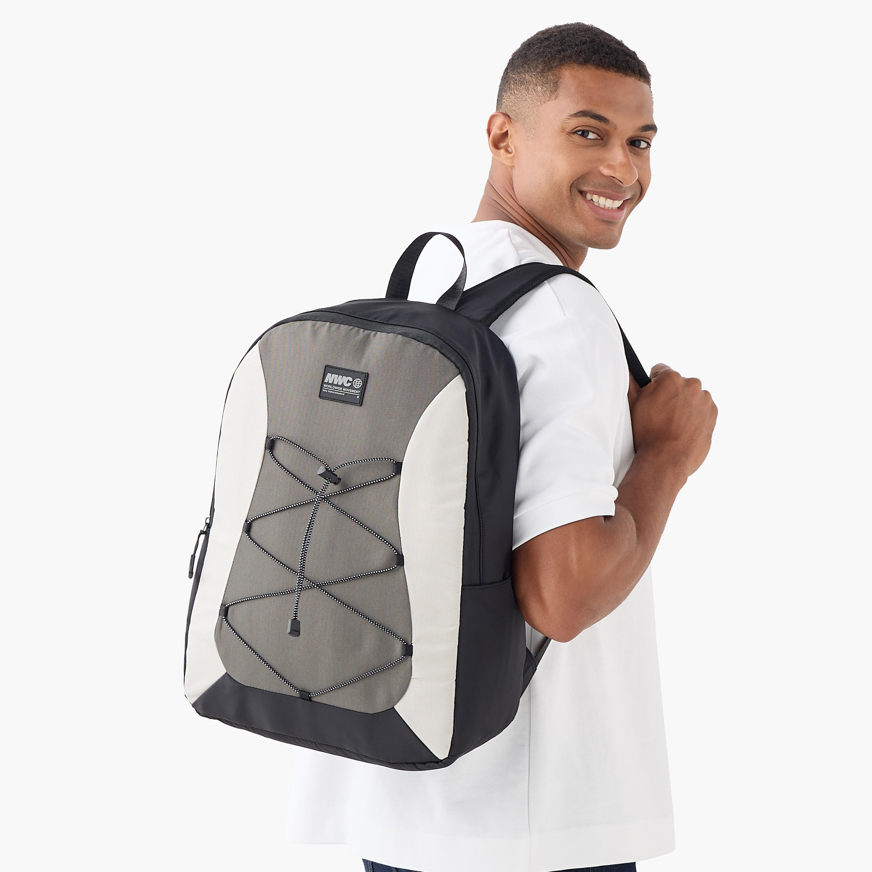 شنطة ظهر برباط وحمالات كتف قابلة للتعديل - 31x16x44 سم-men-bags-image-1