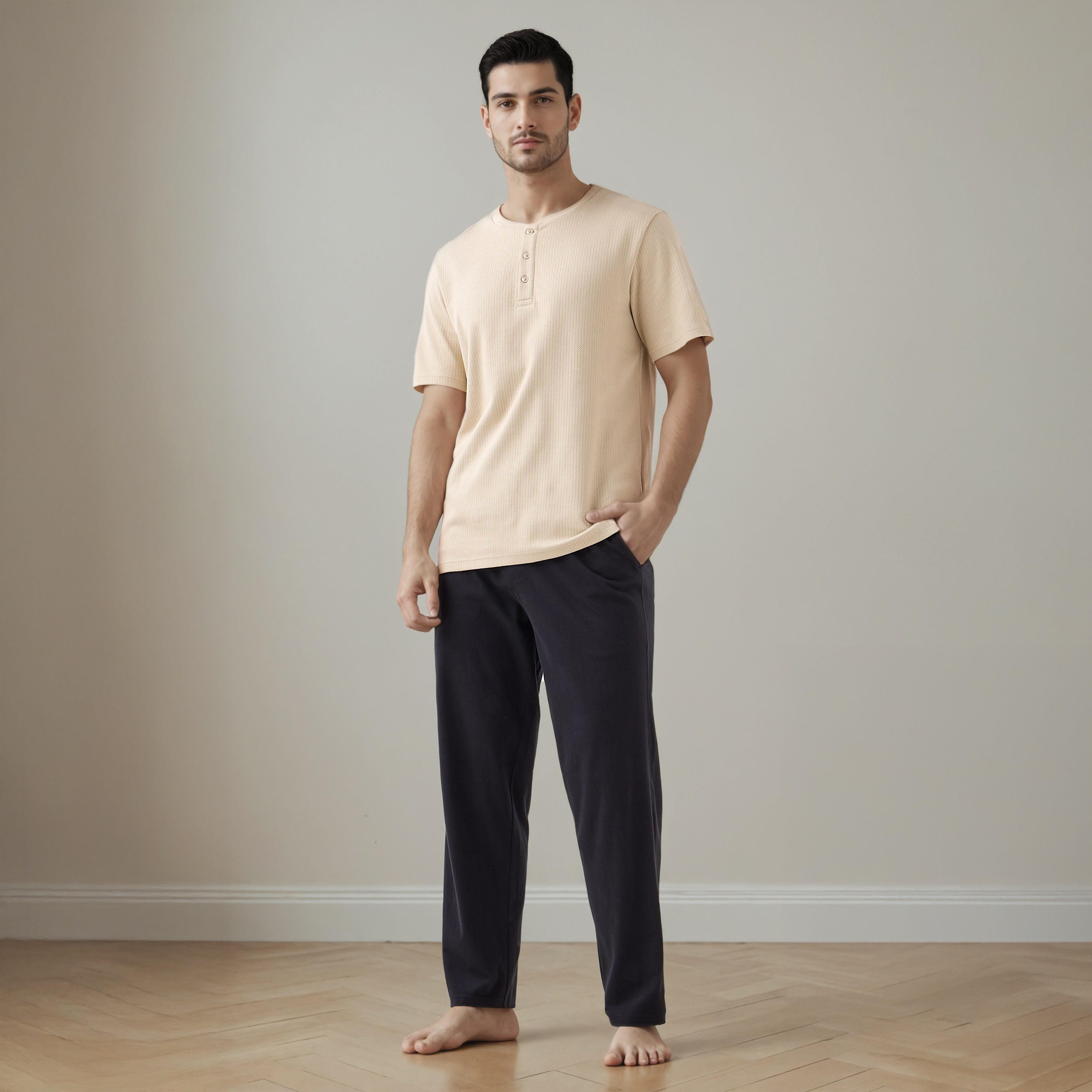 طقم بيجاما بارز الملمس-men-clothing-nightwear-sets-image-5