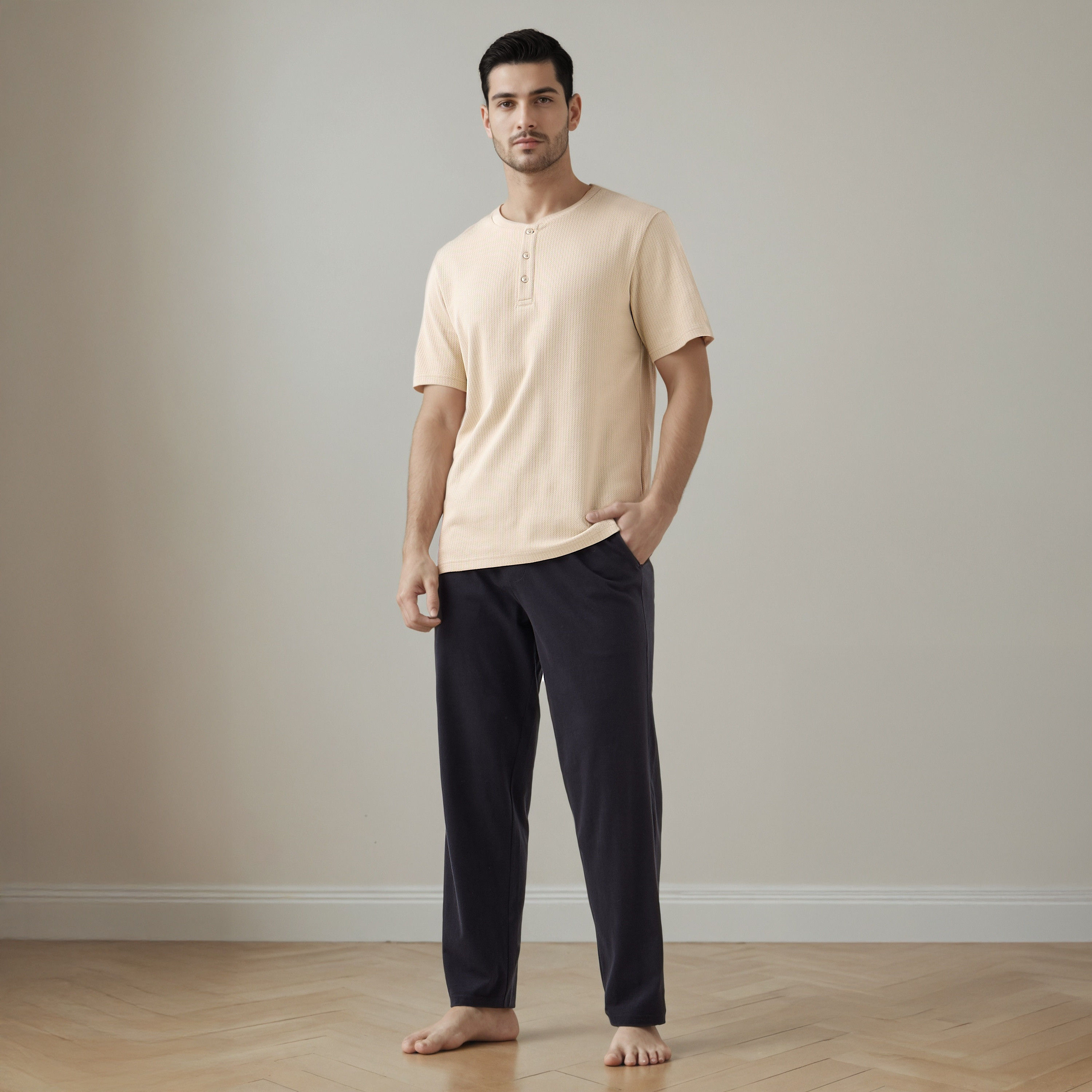 طقم بيجاما بارز الملمس-men-clothing-nightwear-sets-image-1