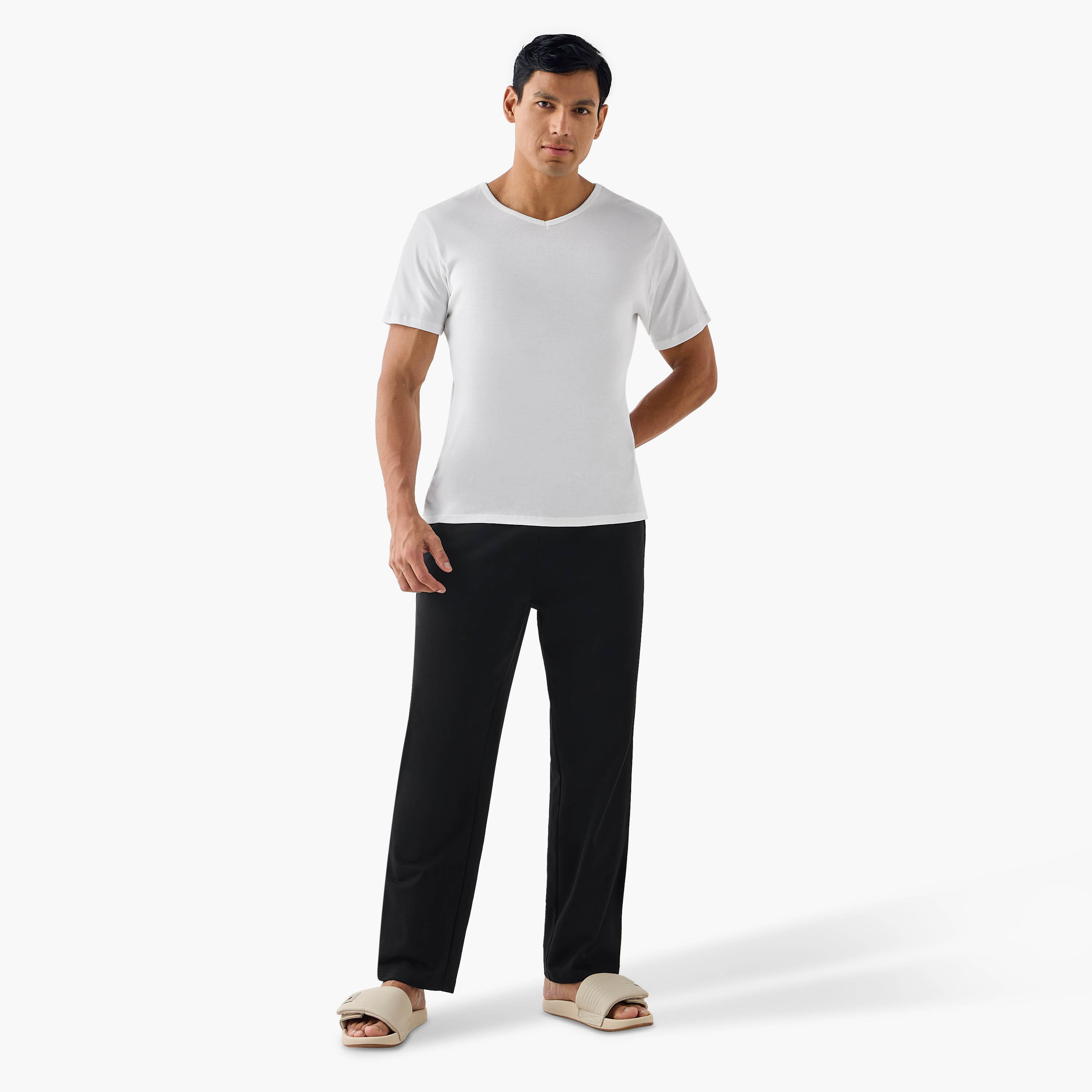 Striped Pyjama with Drawstring Closure and Pockets-men-clothing-nightwear-pyjamaandshorts-image-2