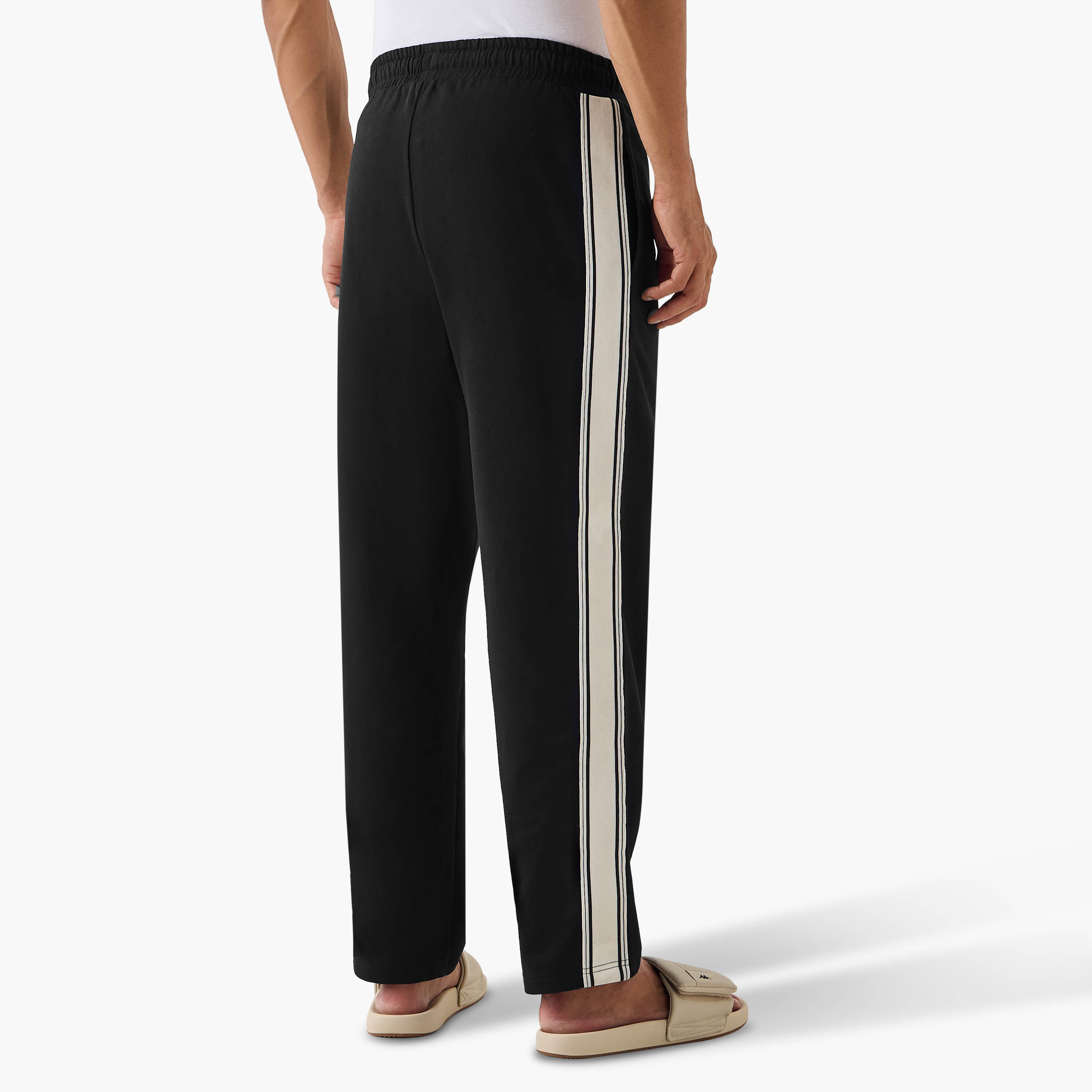 Striped Pyjama with Drawstring Closure and Pockets-men-clothing-nightwear-pyjamaandshorts-image-3