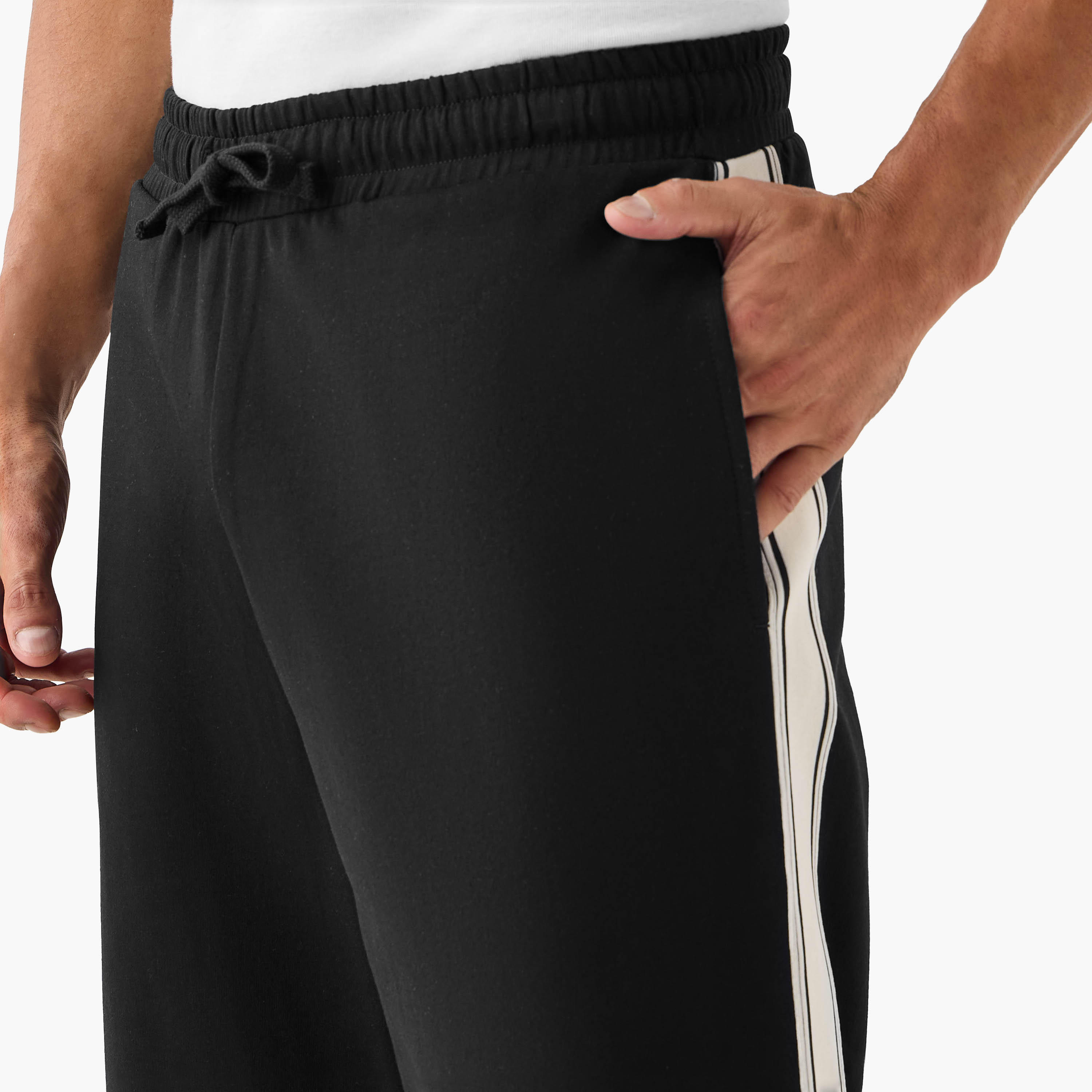 Striped Pyjama with Drawstring Closure and Pockets-men-clothing-nightwear-pyjamaandshorts-image-4