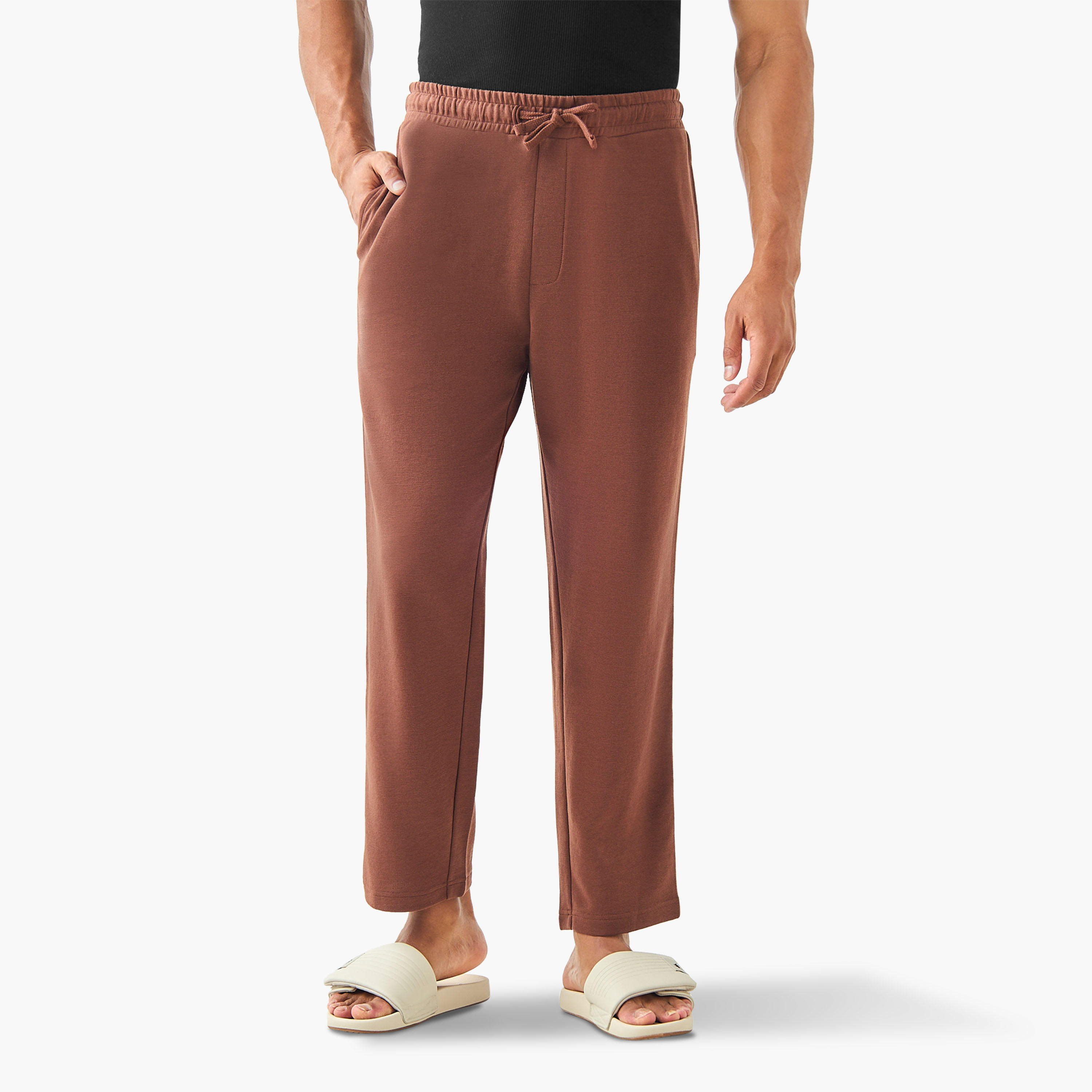 Striped Pyjama with Drawstring Closure and Pockets-men-clothing-nightwear-pyjamaandshorts-image-1