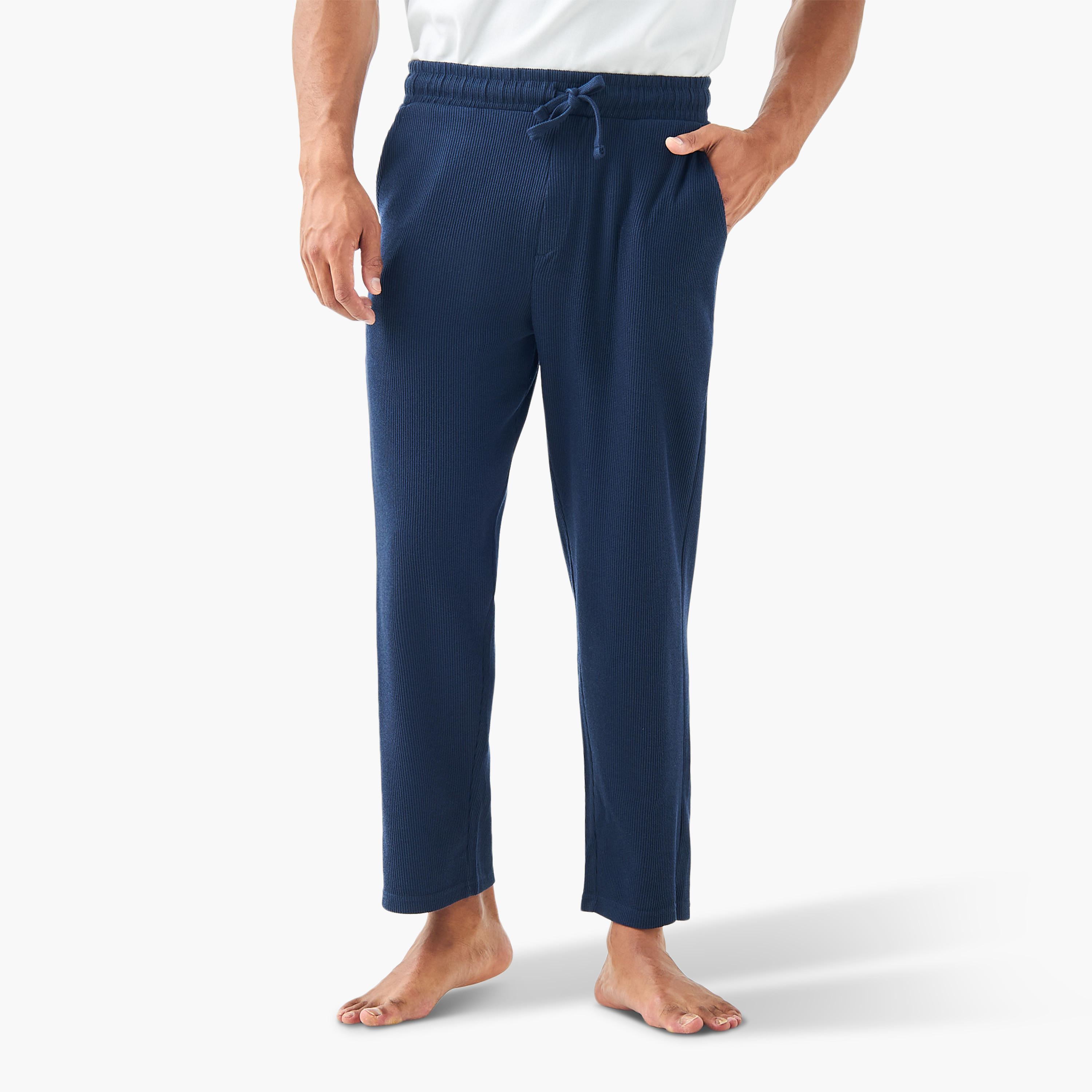 Textured Lounge Pants with Pockets-men-clothing-nightwear-pyjamaandshorts-image-1