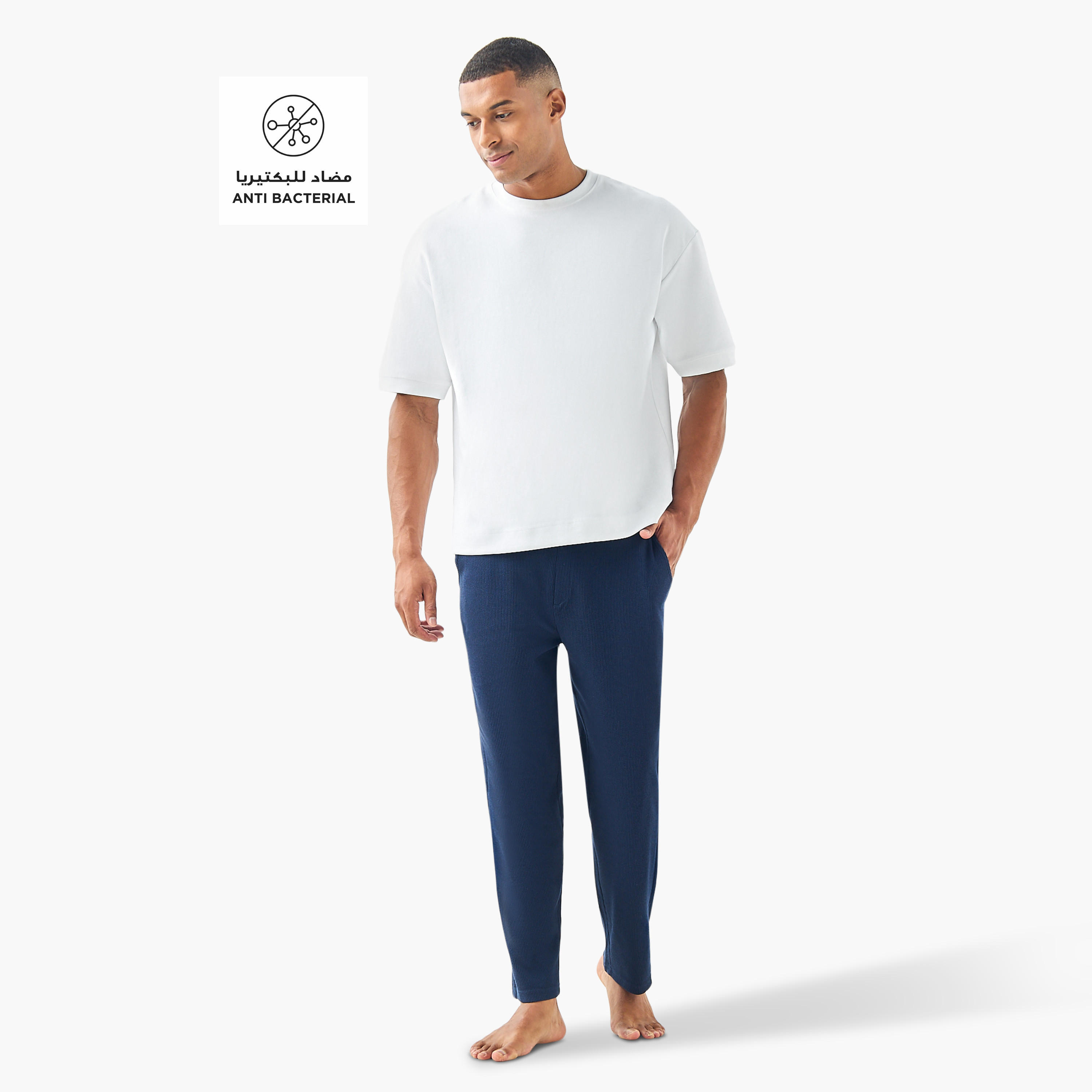 Textured Lounge Pants with Pockets-men-clothing-nightwear-pyjamaandshorts-image-2