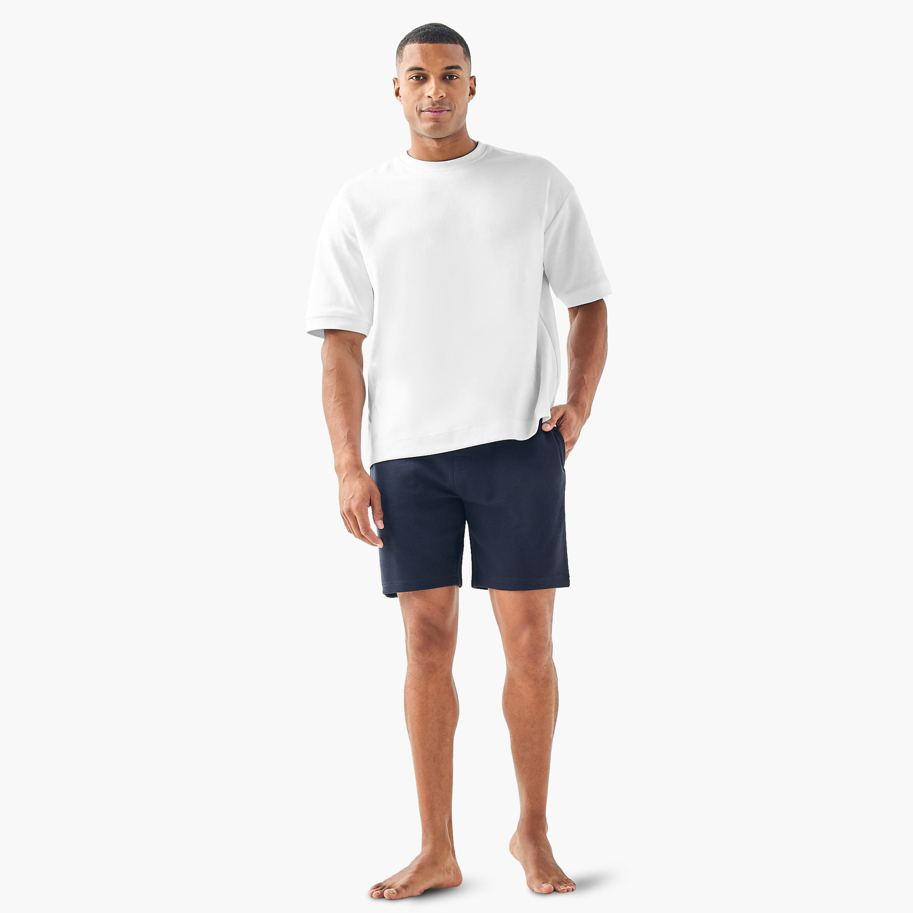 Textured Lounge Shorts with Pockets-men-clothing-bottoms-shorts-image-2