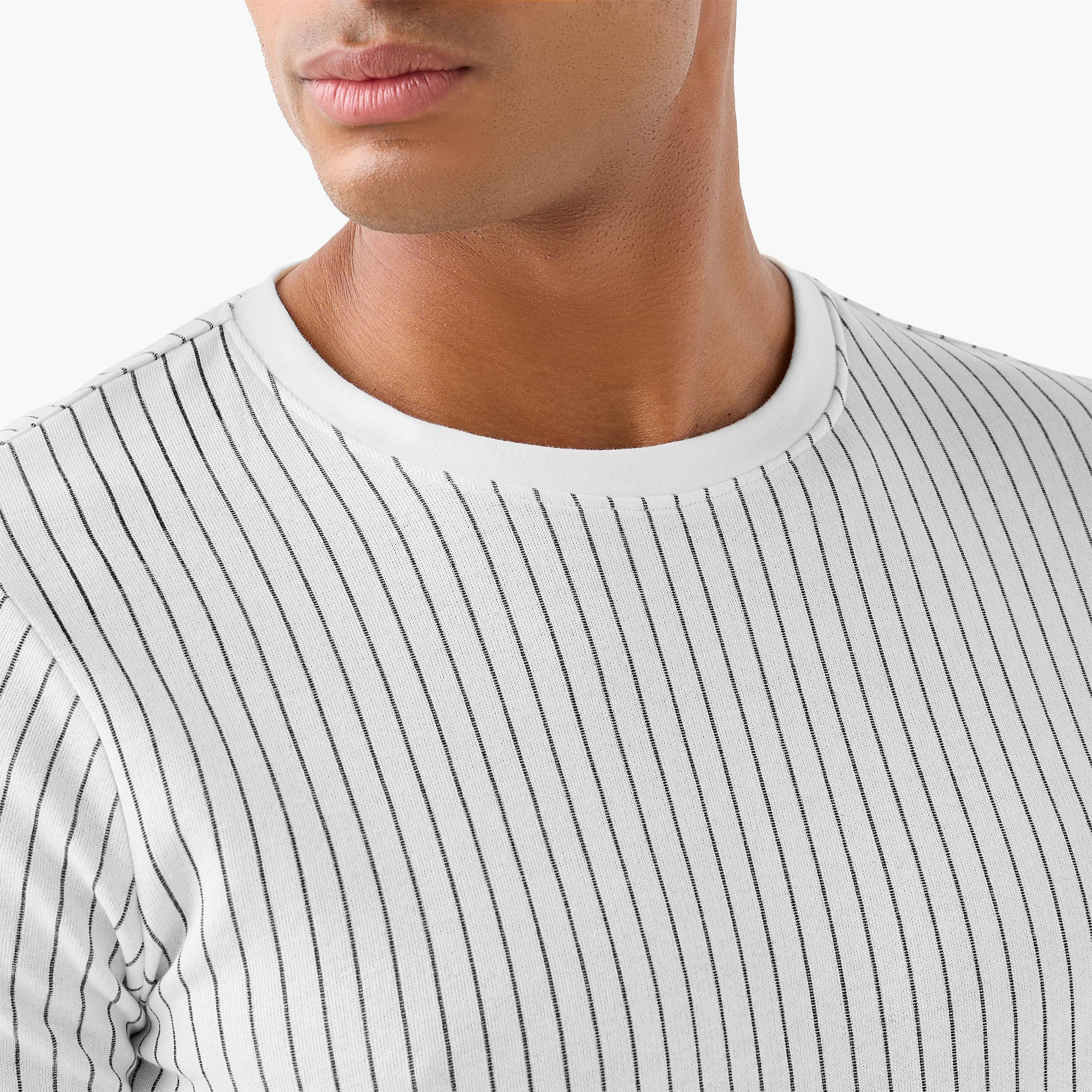طقم بنطلون بيجاما وتيشيرت قطن مقلم للرجال-men-clothing-nightwear-sets-image-5