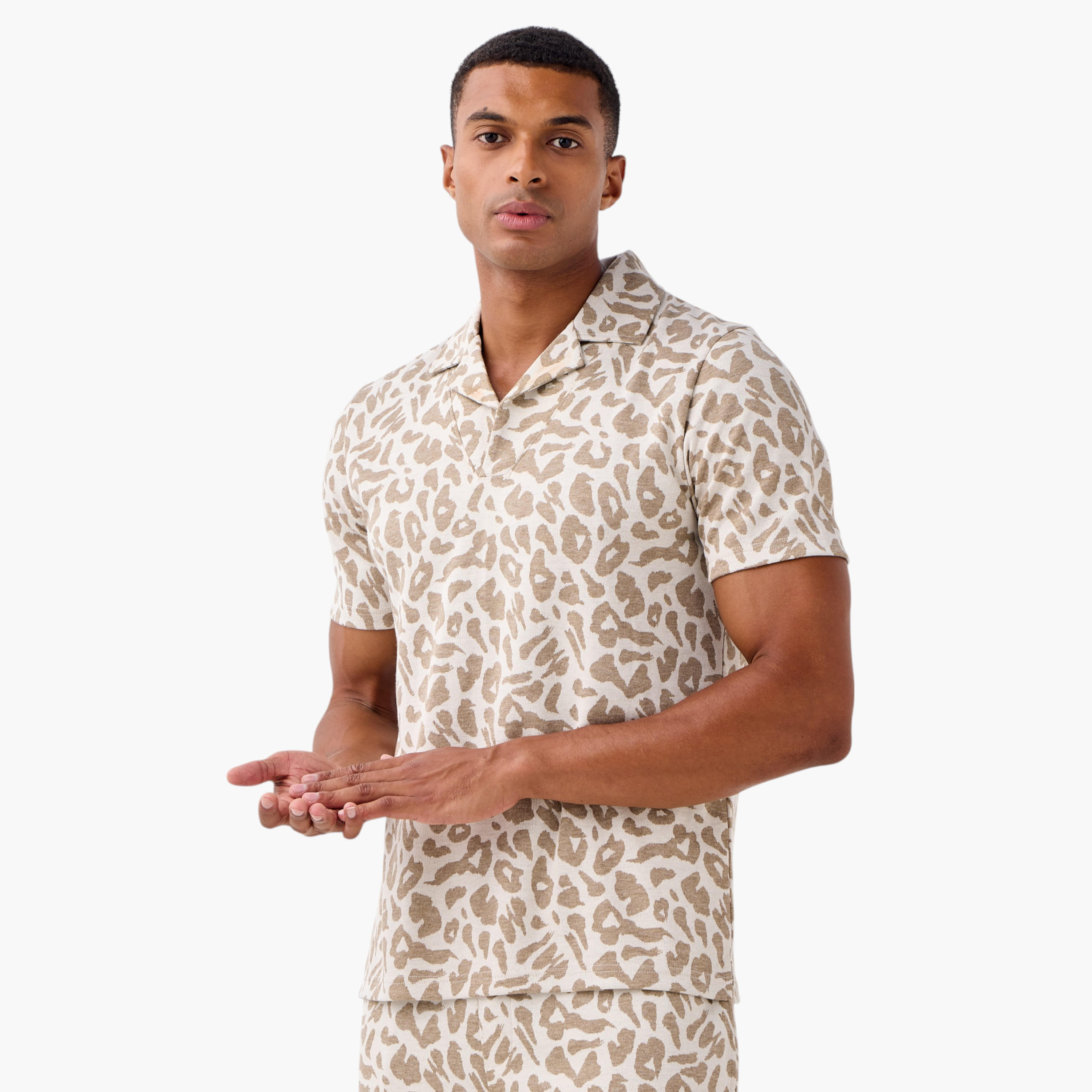 Printed Shorts Set-men-clothing-nightwear-sets-image-2