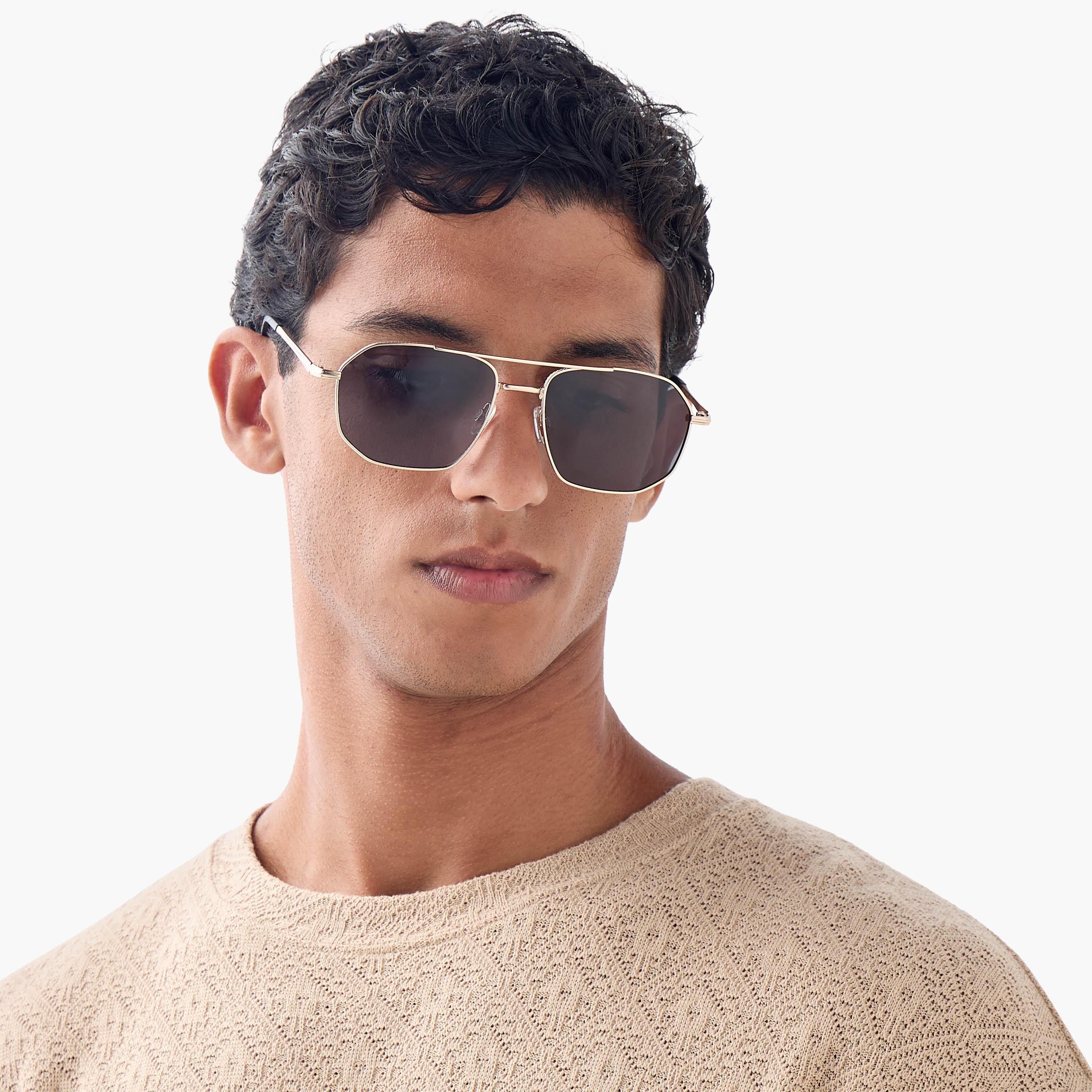 نظارات شمسية بإطار سداسي كامل ووسادة أنف-men-sunglasses-image-2