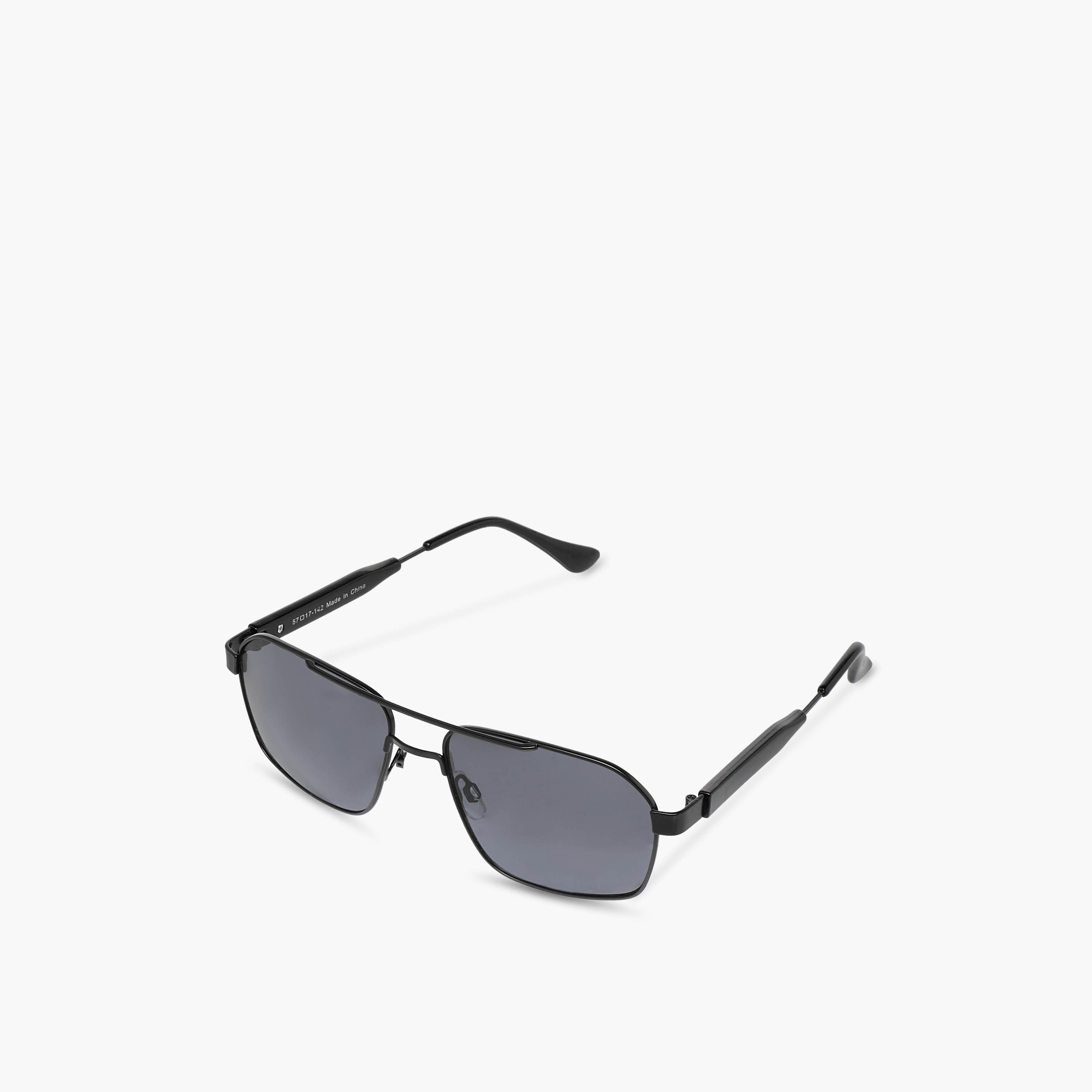 Full Rim Square Frame Sunglasses with Nose Pads-men-sunglasses-image-1