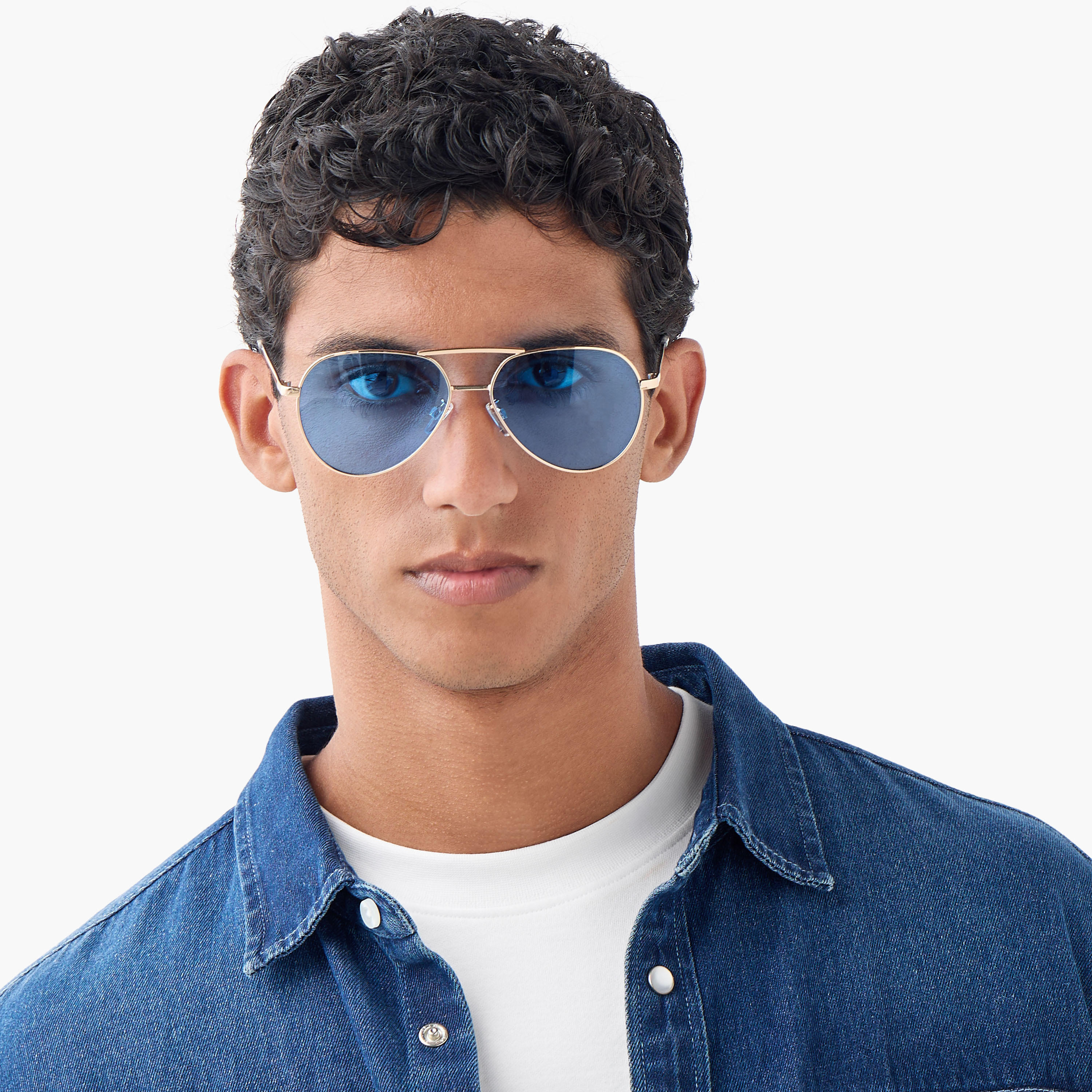 نظارة شمسية بإطار كامل وعدسات ملونة ووسادات أنف-men-sunglasses-image-2