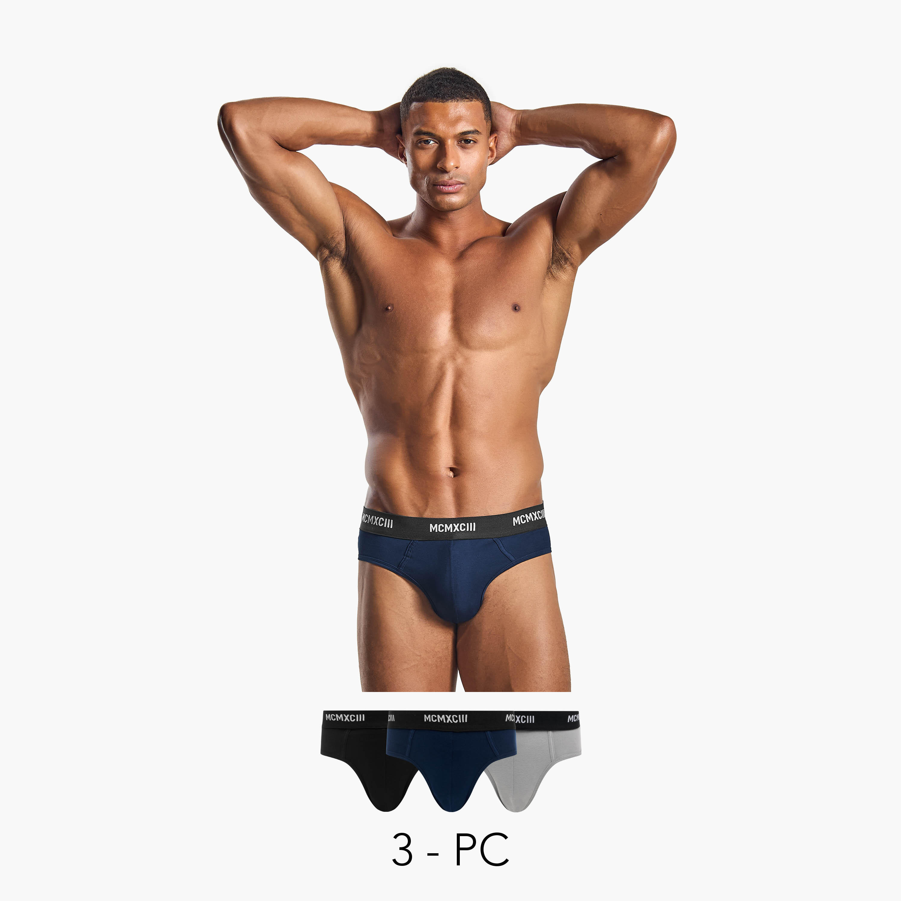 Set of 3 - Printed Waistband Briefs-men-clothing-innerwear-underwear-image-1