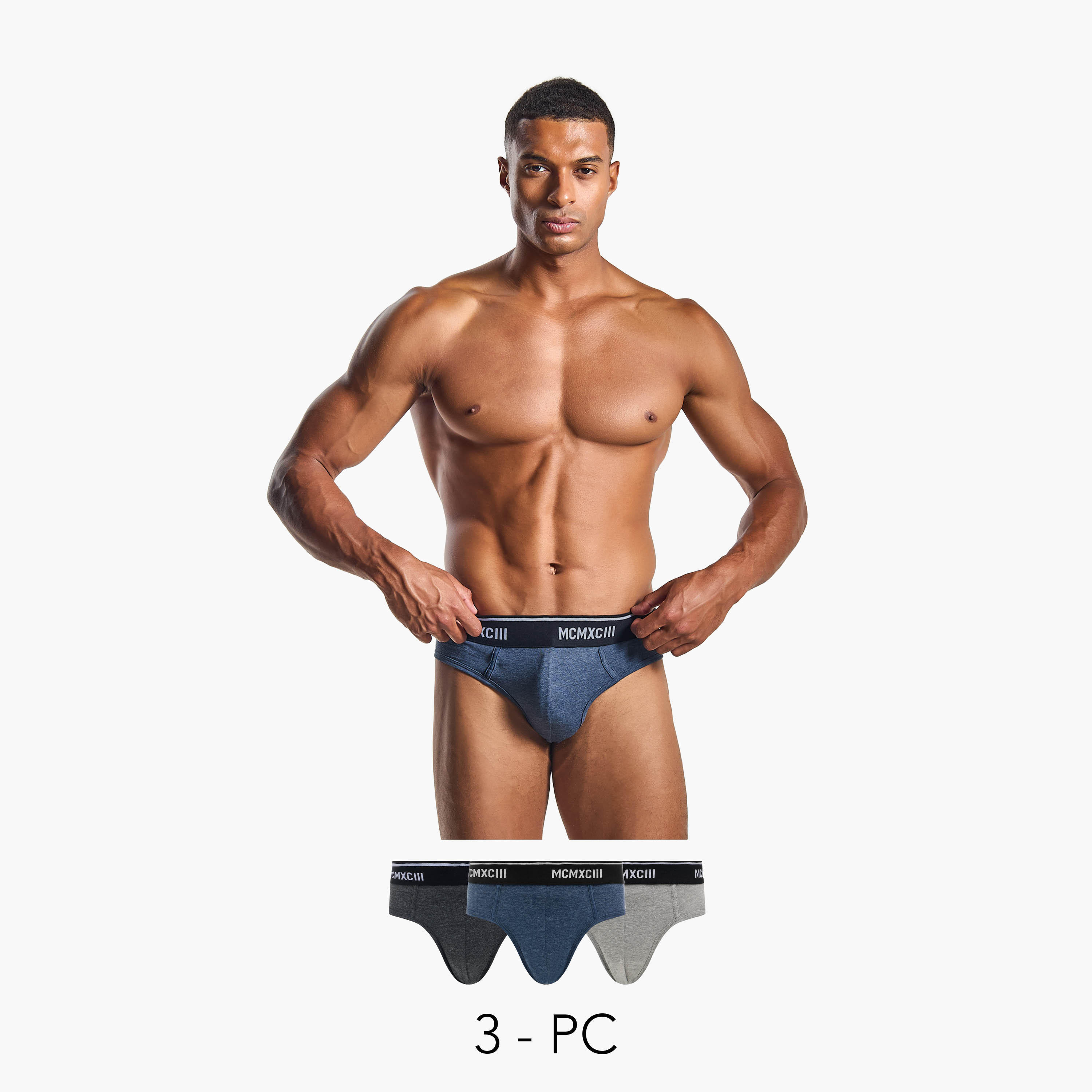 Set of 3 - Printed Waistband Briefs-men-clothing-innerwear-underwear-image-1