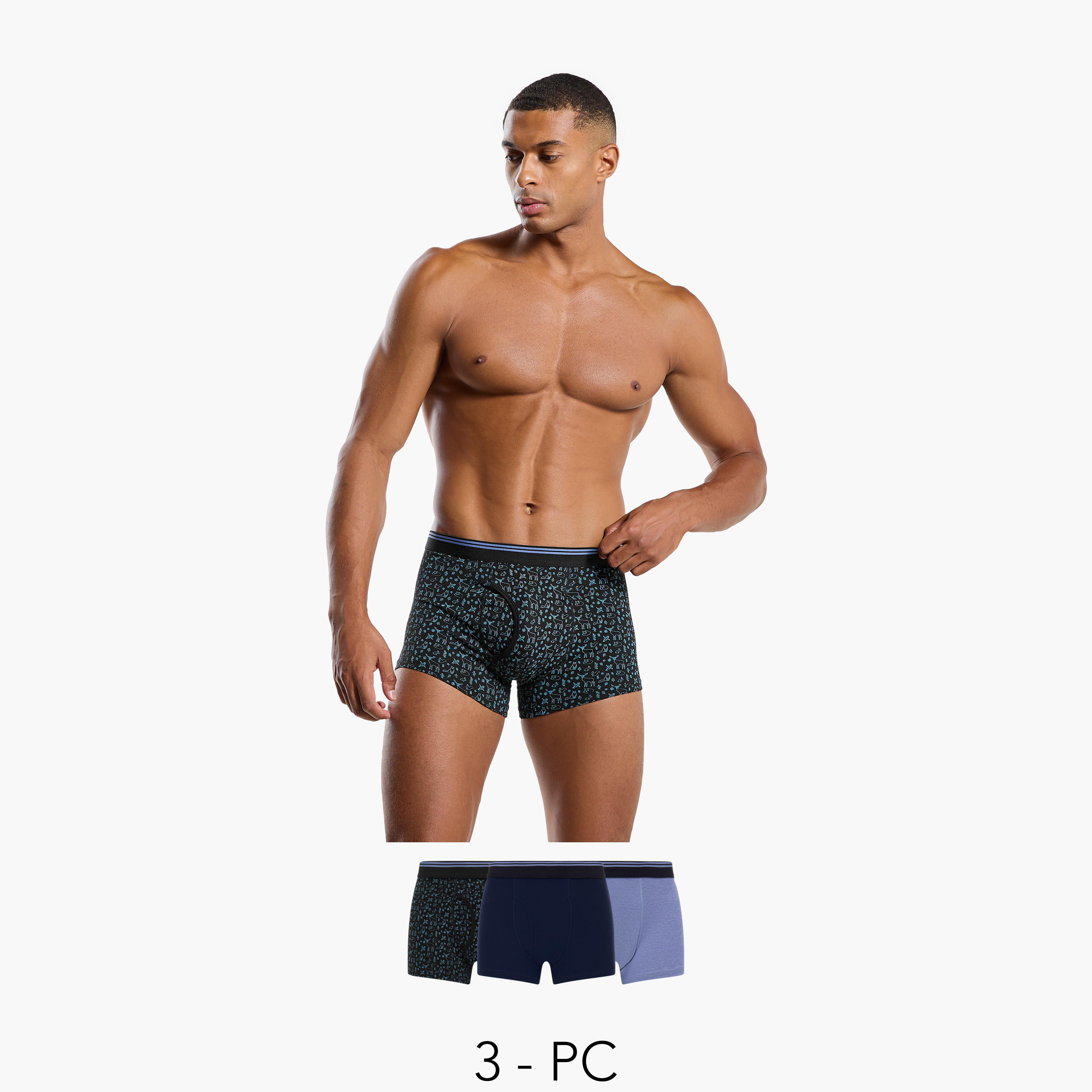 Set of 3 - Assorted Trunk Briefs-men-clothing-innerwear-underwear-image-1