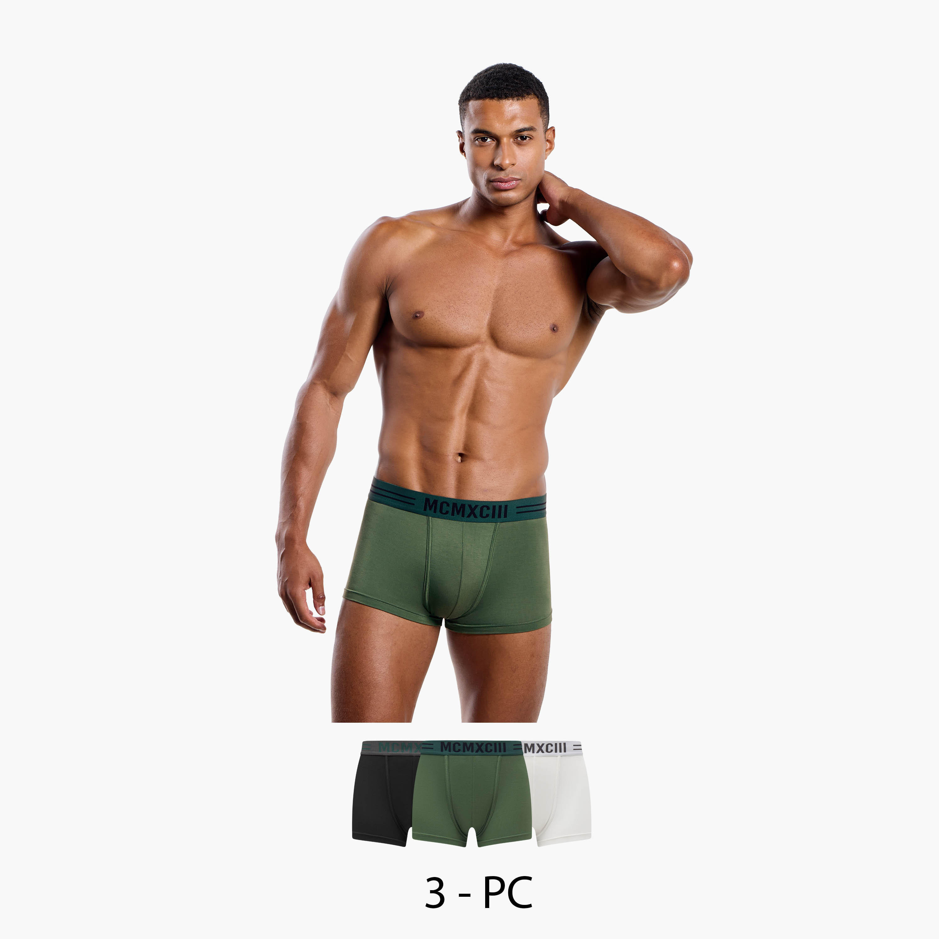 سراويل داخلية ترانك هيبستر من مزيج الرايون بطبعات للرجال - طقم من 3-men-clothing-innerwear-underwear-image-1