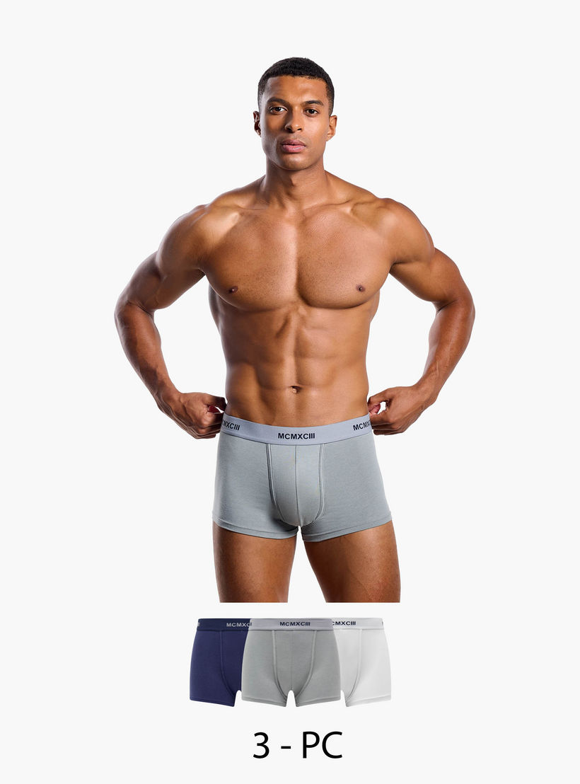 سراويل ترانك هيبستر داخلية بخصر مطاطي وطبعات للرجال - طقم من 3-men-clothing-innerwear-underwear-image-1