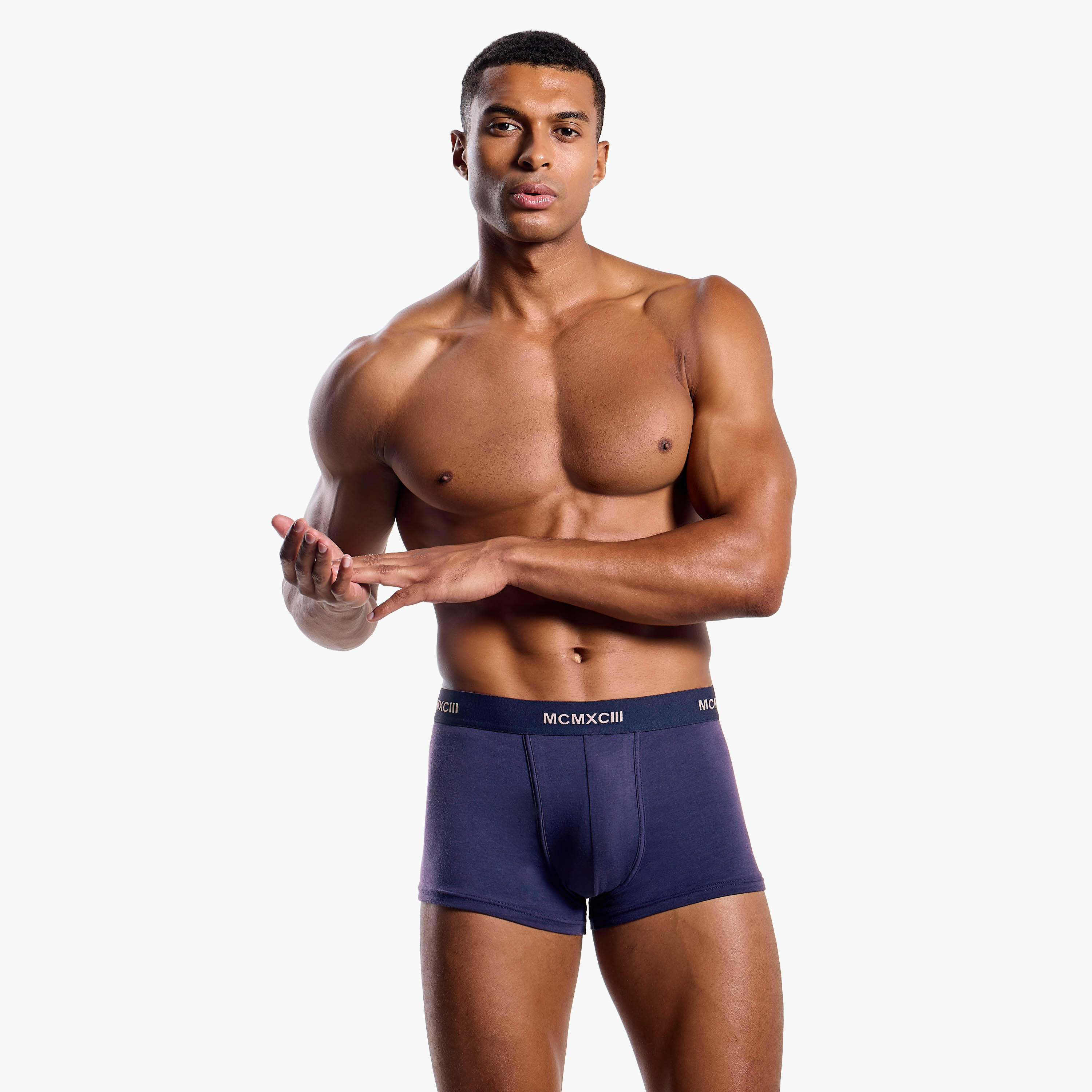 سراويل ترانك هيبستر داخلية بخصر مطاطي وطبعات للرجال - طقم من 3-men-clothing-innerwear-underwear-image-2
