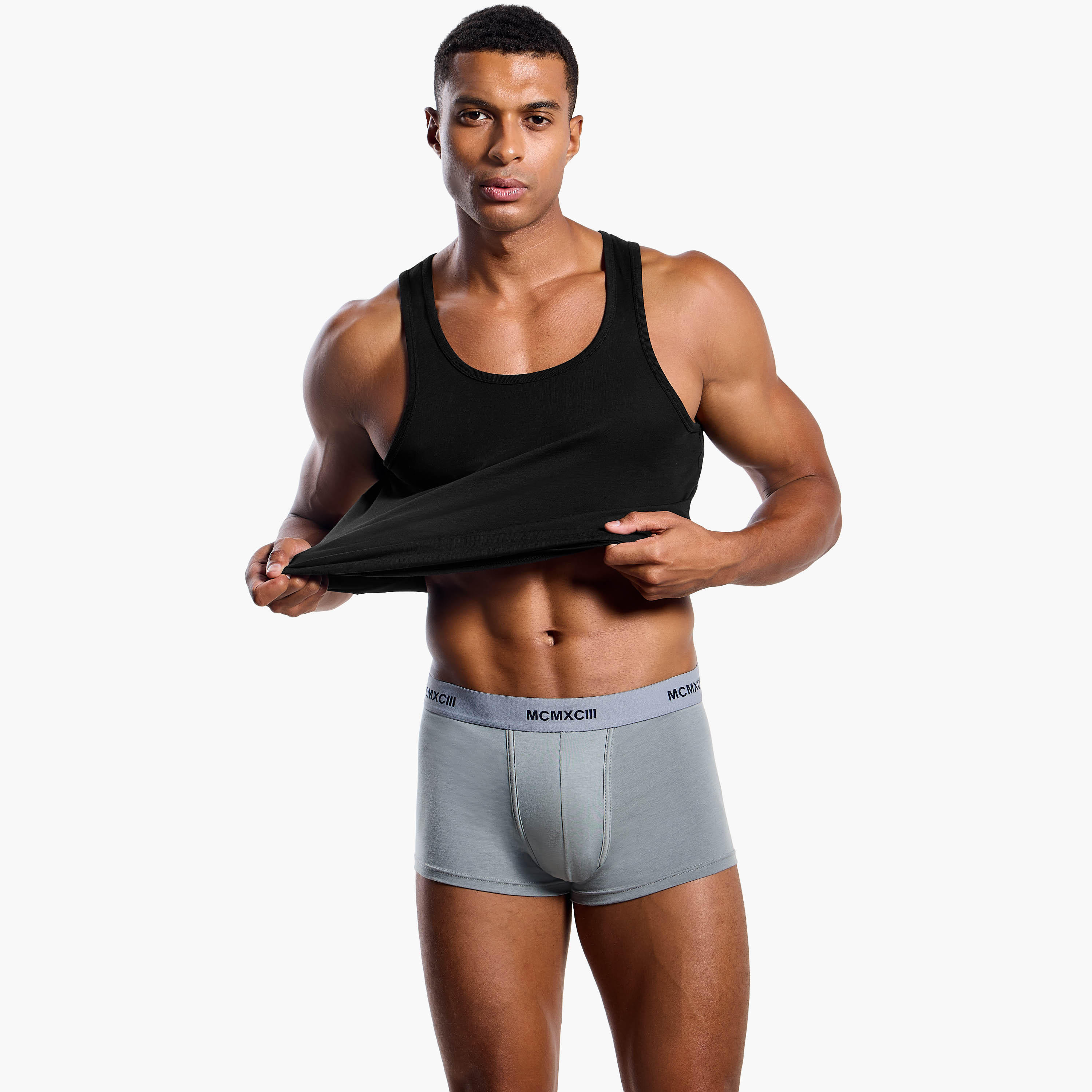 سراويل ترانك هيبستر داخلية بخصر مطاطي وطبعات للرجال - طقم من 3-men-clothing-innerwear-underwear-image-5
