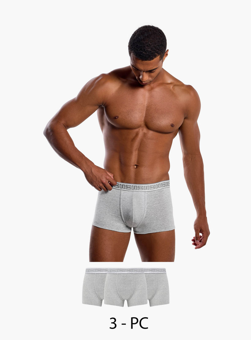 سراويل ترانك هيبستر مزيج القطن بطبعات للرجال - طقم من 3-men-clothing-innerwear-underwear-image-1