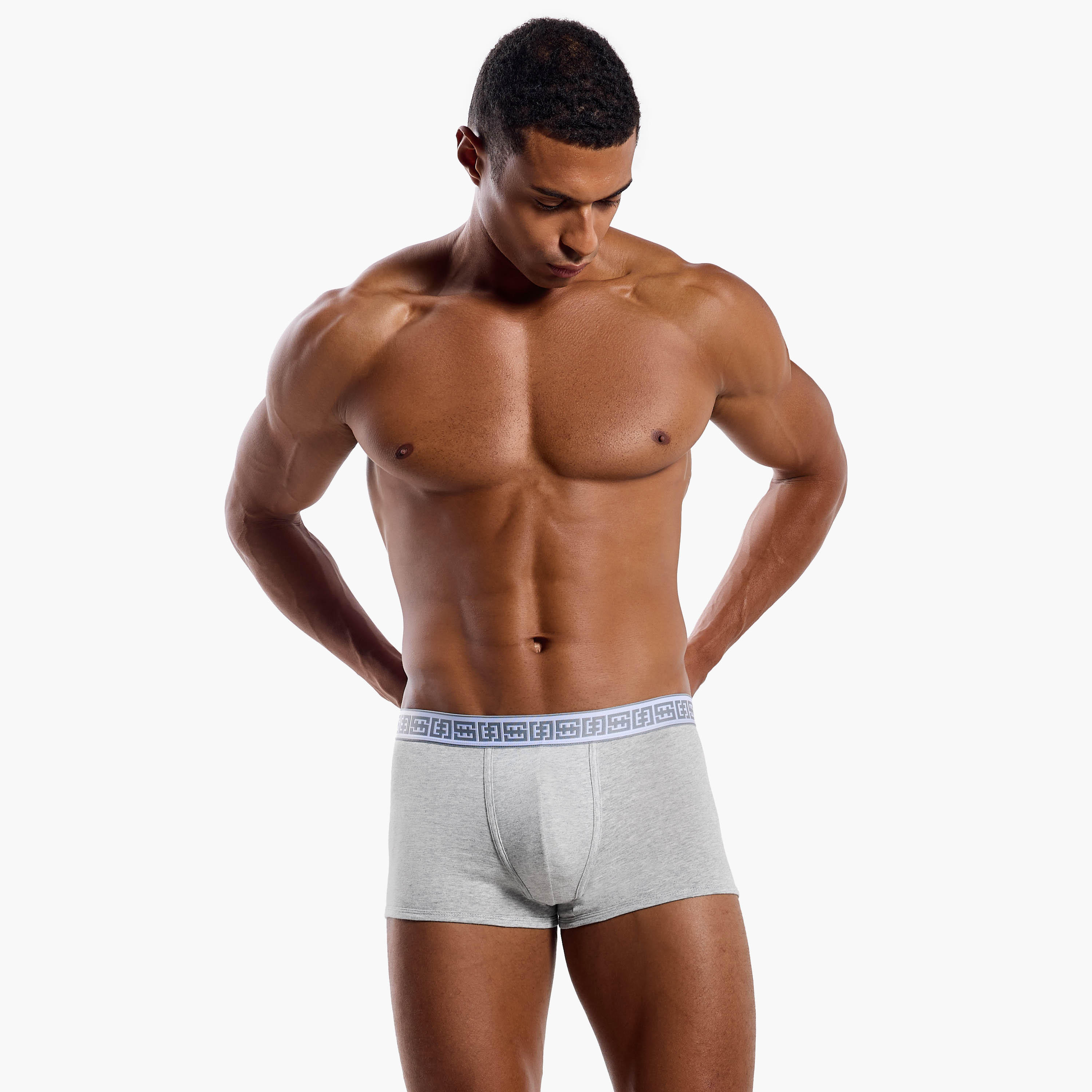 سراويل ترانك هيبستر مزيج القطن بطبعات للرجال - طقم من 3-men-clothing-innerwear-underwear-image-2
