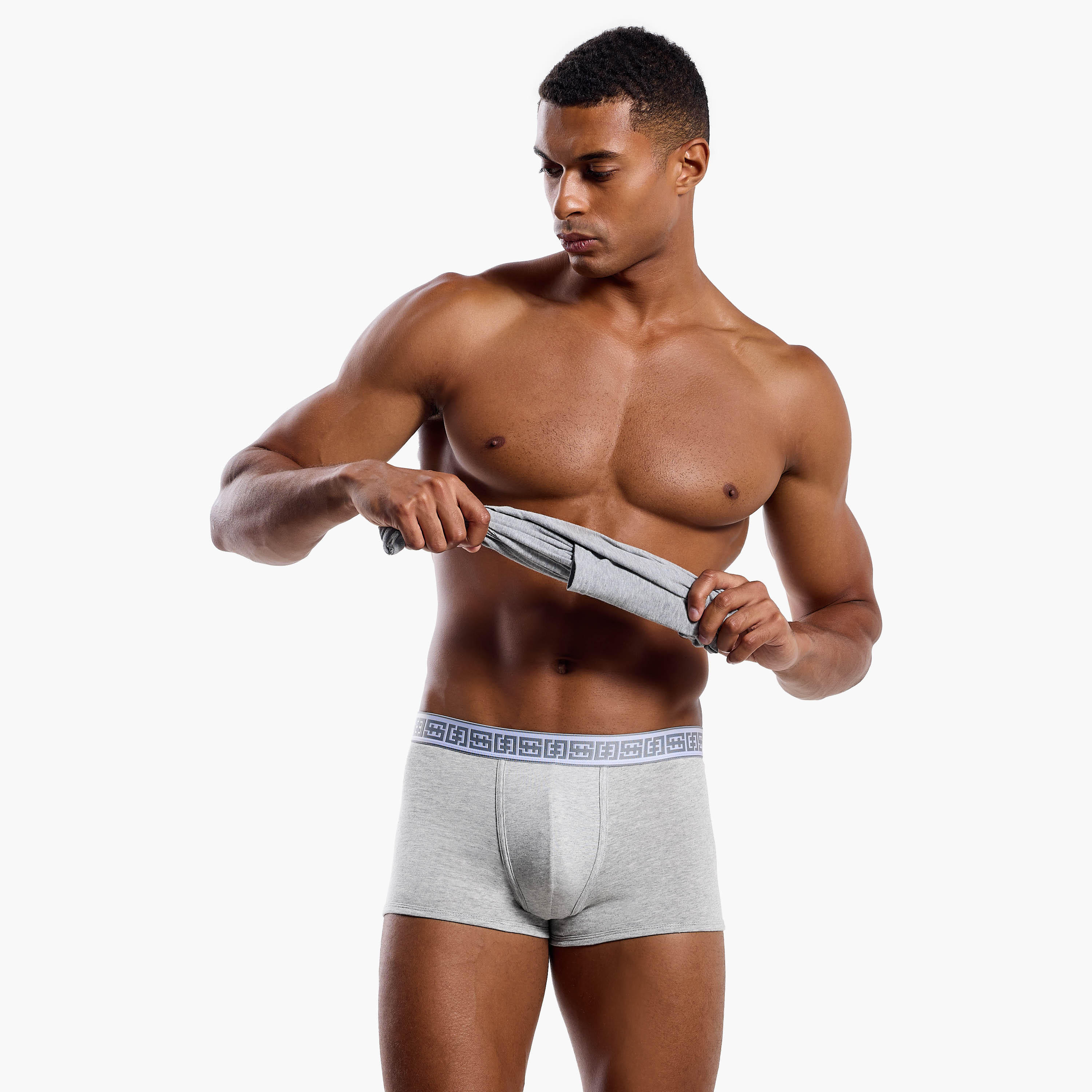 سراويل ترانك هيبستر مزيج القطن بطبعات للرجال - طقم من 3-men-clothing-innerwear-underwear-image-5