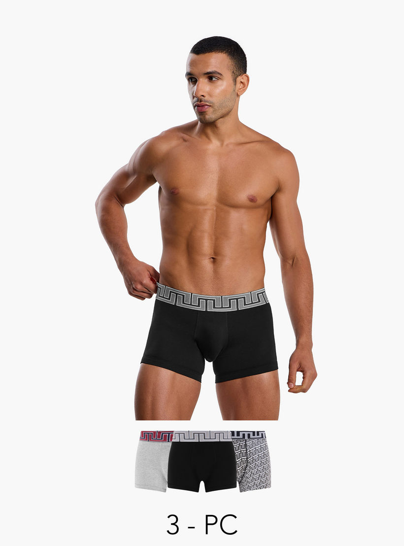 شورتات ترانك هيبستر قطن متنوعة - طقم من 3 قطع-men-clothing-innerwear-underwear-image-1