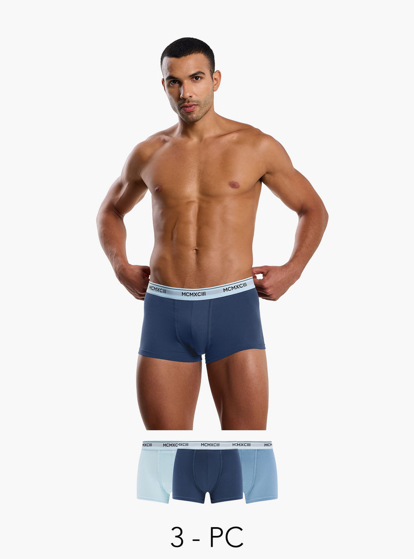 Men Printed Waistband Cotton Trunks - Pack of 3-men-clothing-innerwear-underwear-image-1