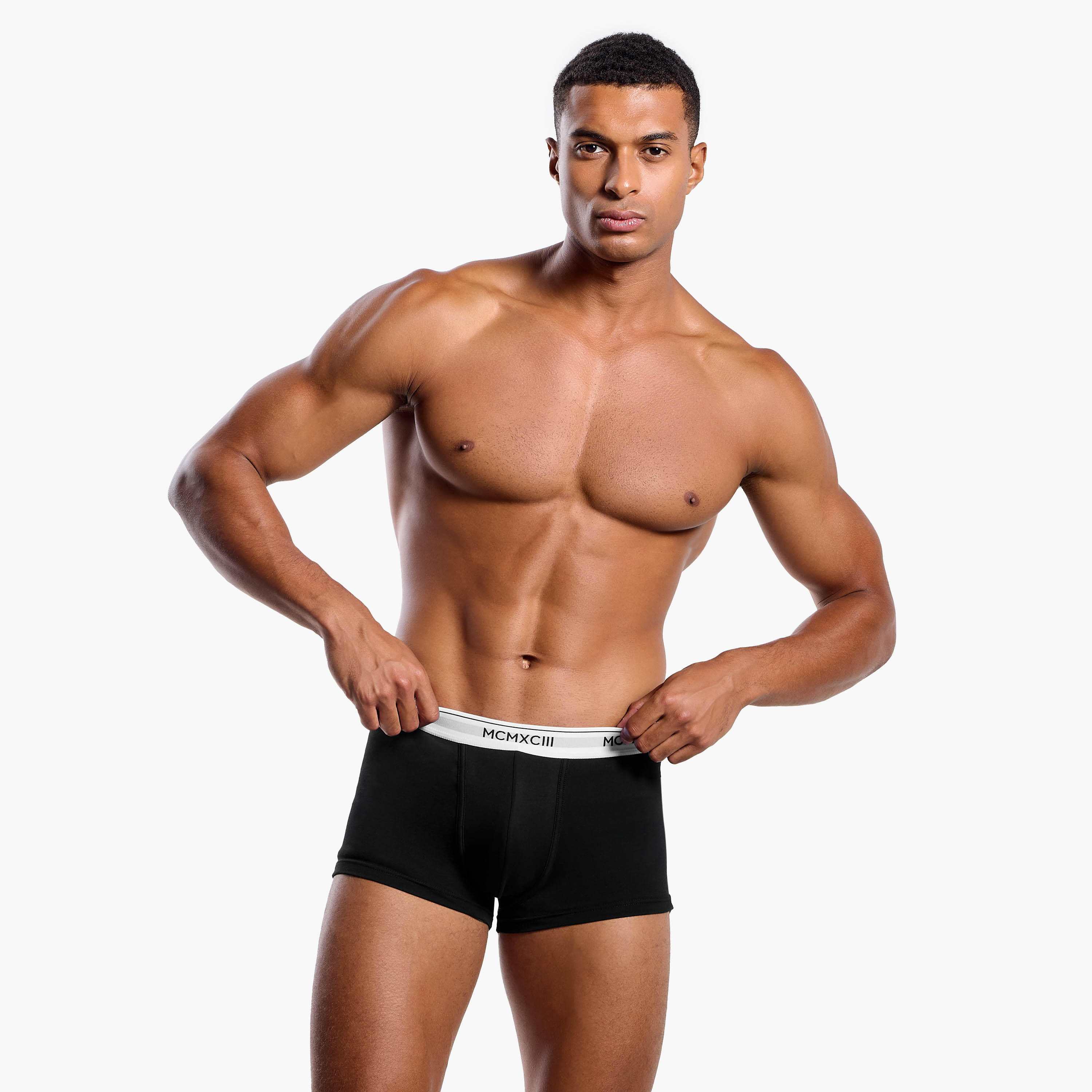 سراويل ترانك مزيج القطن بخصر بطبعات للرجال - طقم من 3-men-clothing-innerwear-underwear-image-2