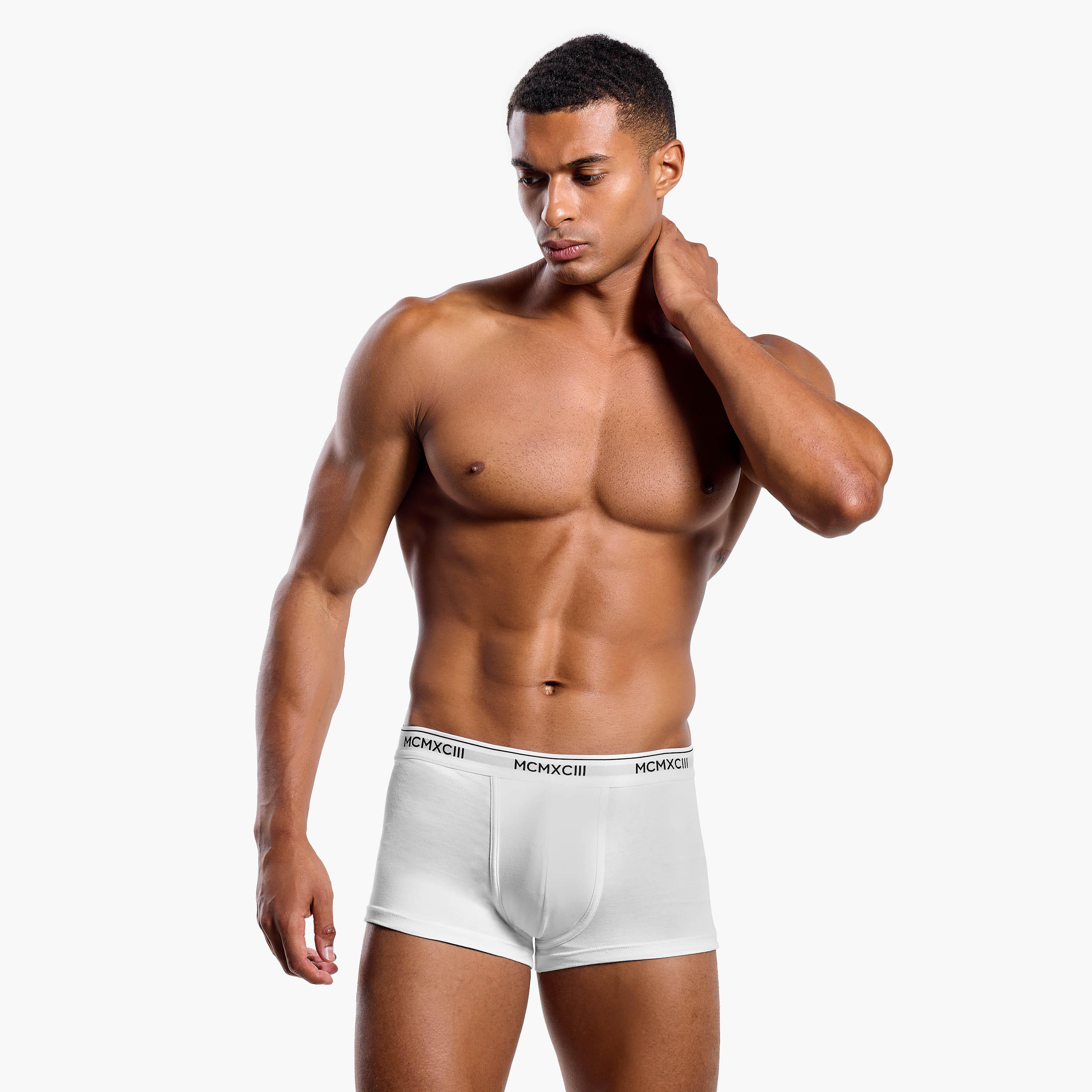 سراويل ترانك مزيج القطن بخصر بطبعات للرجال - طقم من 3-men-clothing-innerwear-underwear-image-3