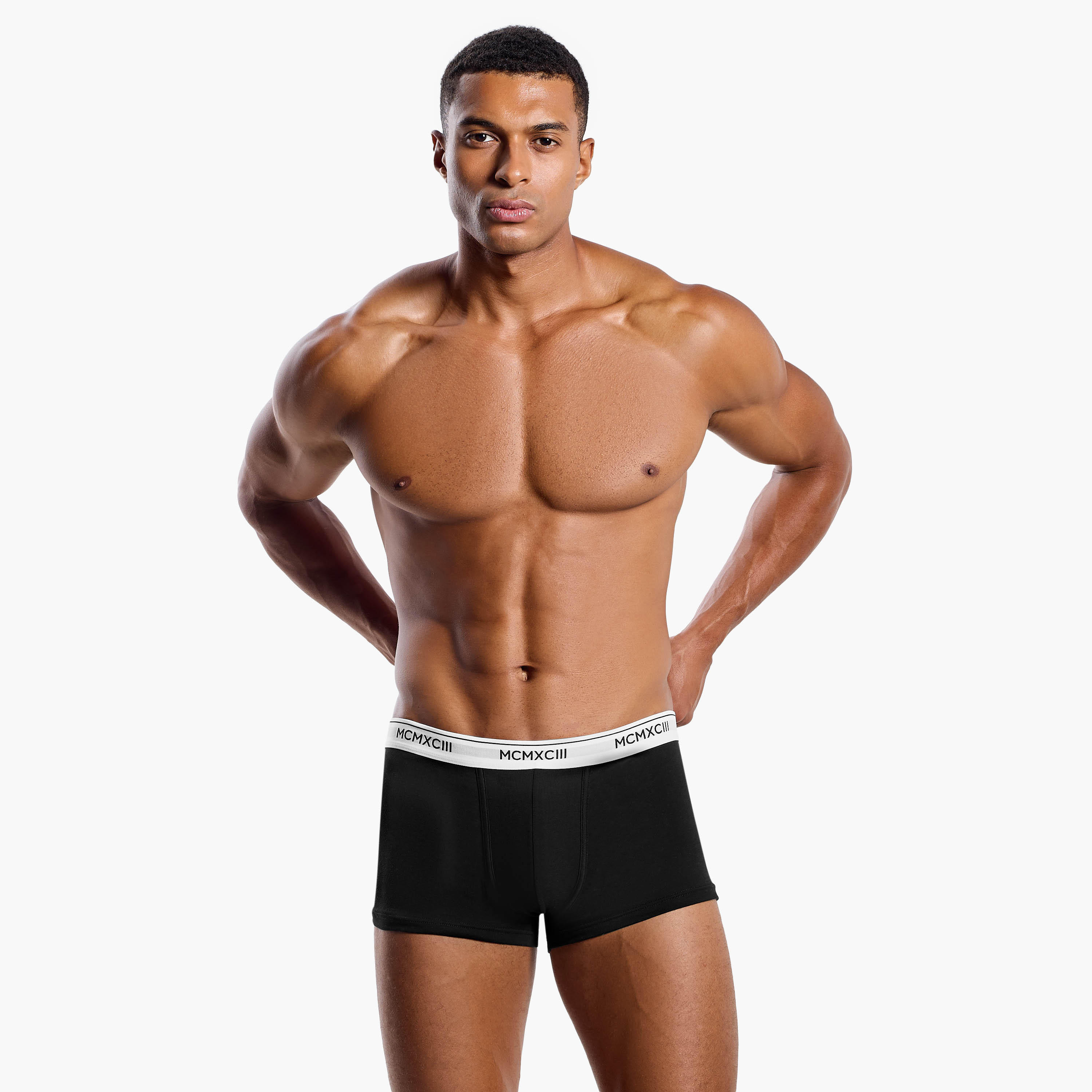 سراويل ترانك مزيج القطن بخصر بطبعات للرجال - طقم من 3-men-clothing-innerwear-underwear-image-2