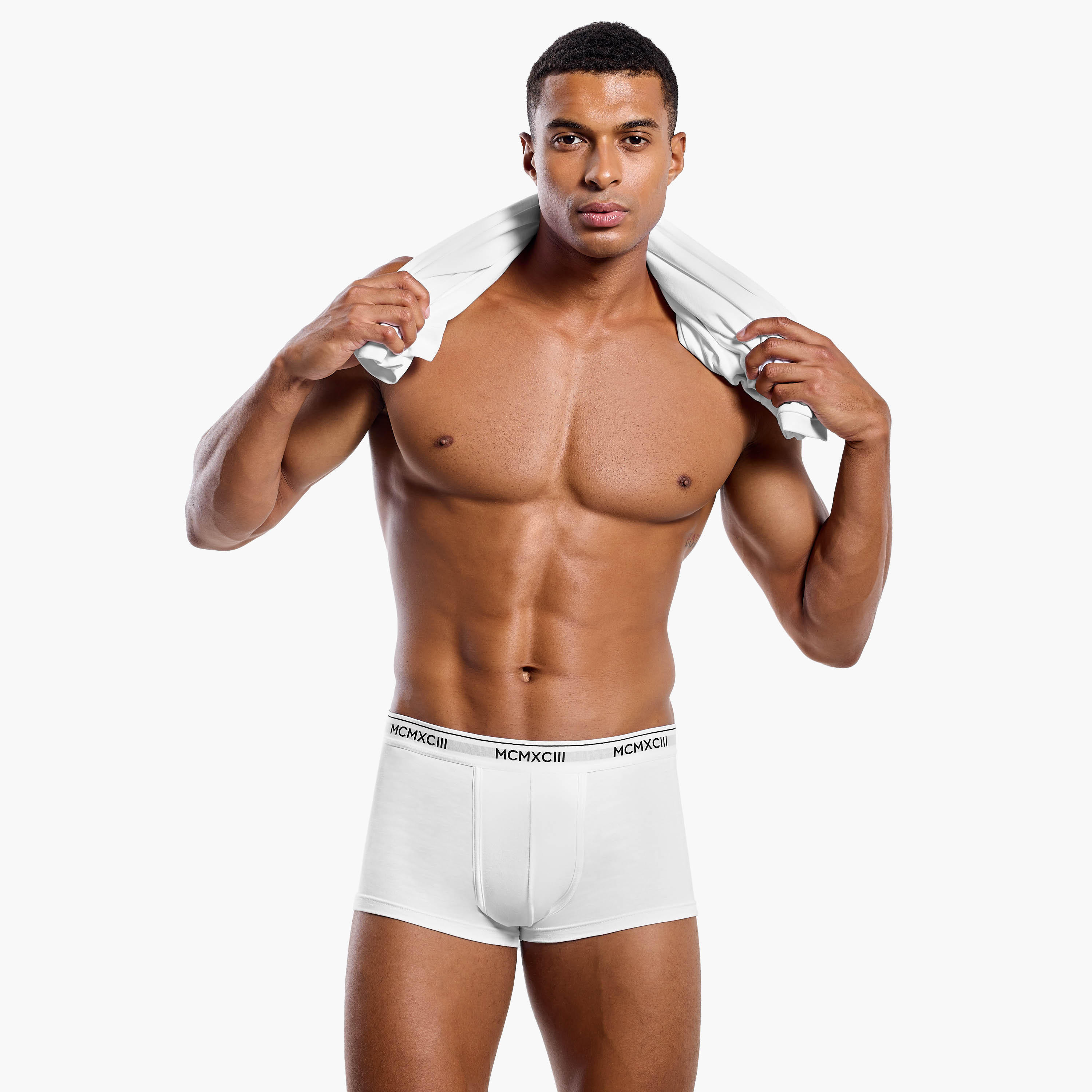 سراويل ترانك مزيج القطن بخصر بطبعات للرجال - طقم من 3-men-clothing-innerwear-underwear-image-4
