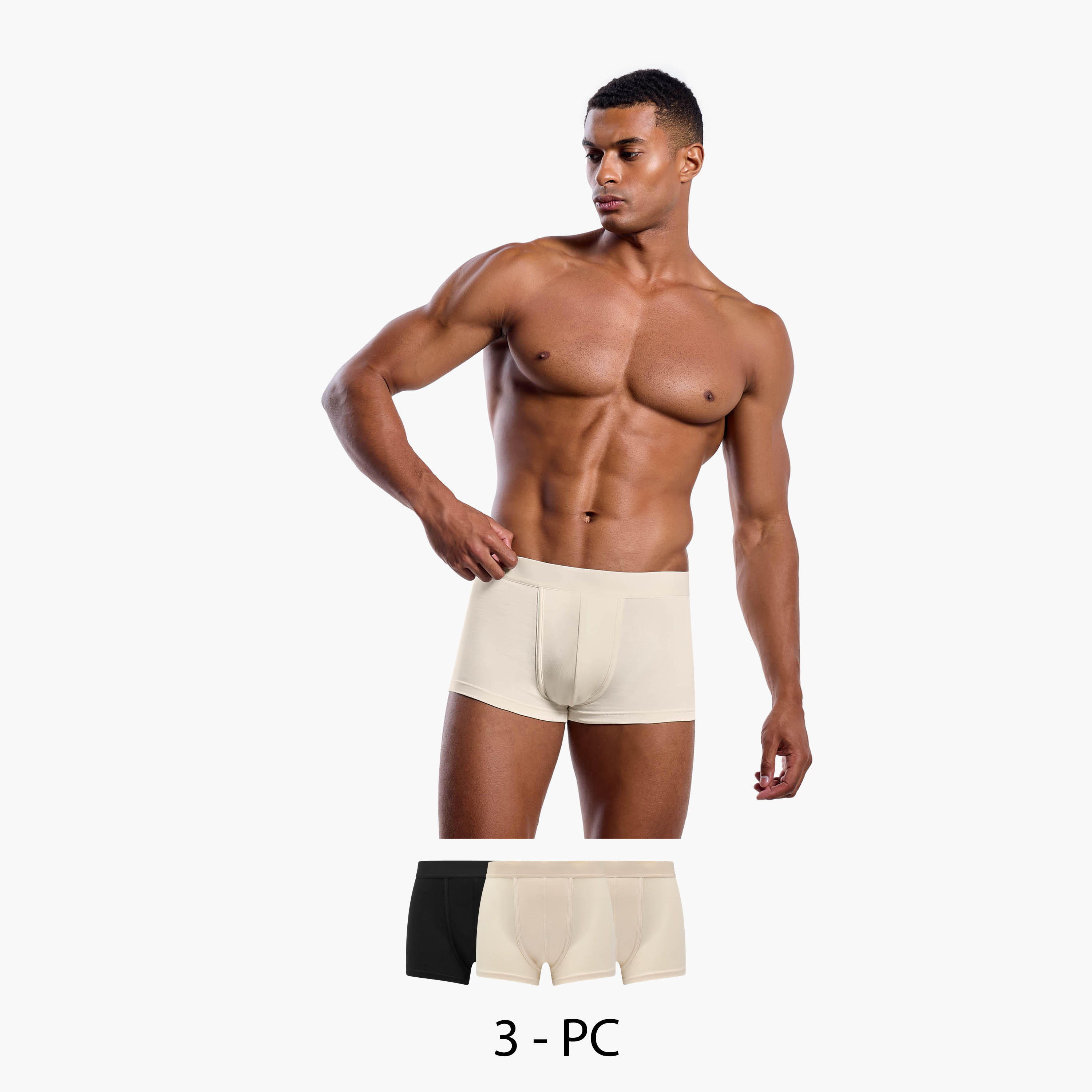 شورتات ترانك رجالي من مزيج القطن - عبوة من 3 قطع-men-clothing-innerwear-underwear-image-10