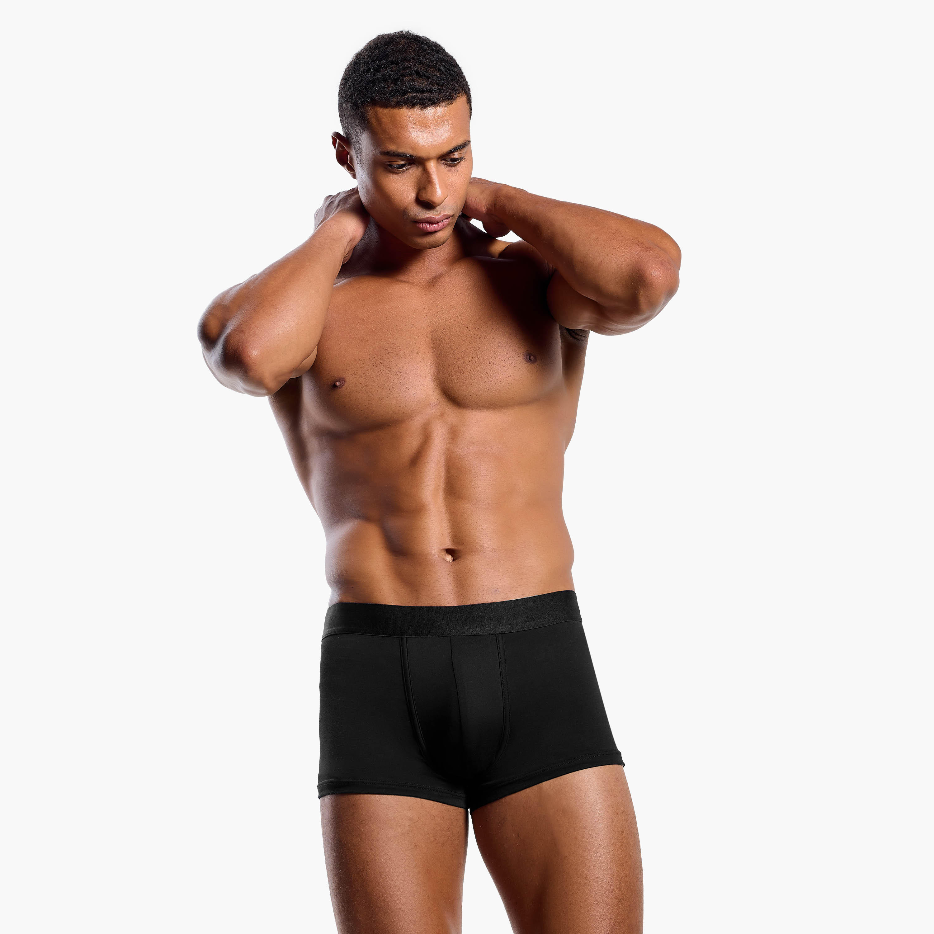 شورتات ترانك رجالي من مزيج القطن - عبوة من 3 قطع-men-clothing-innerwear-underwear-image-2