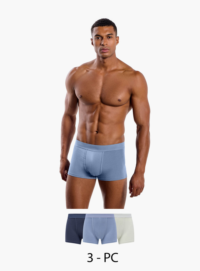 Men Cotton Blend Trunks - Pack of 3-men-clothing-innerwear-underwear-image-1