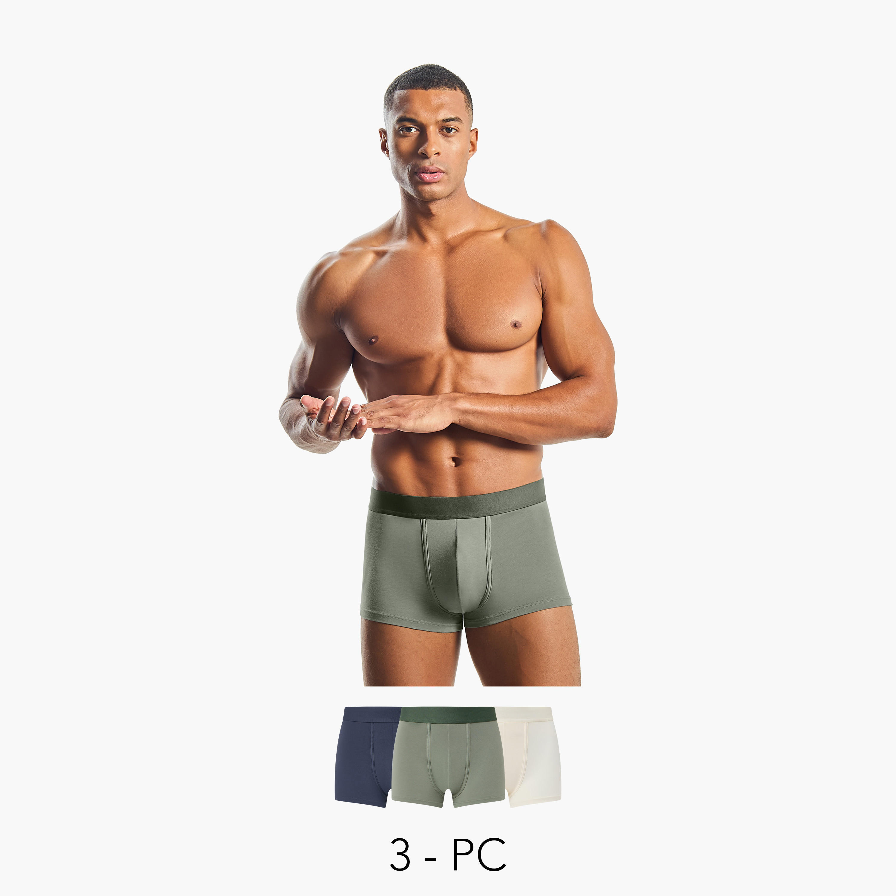 سراويل ترانك هيبستر داخلية قطن للرجال - طقم من 3-men-clothing-innerwear-underwear-image-10