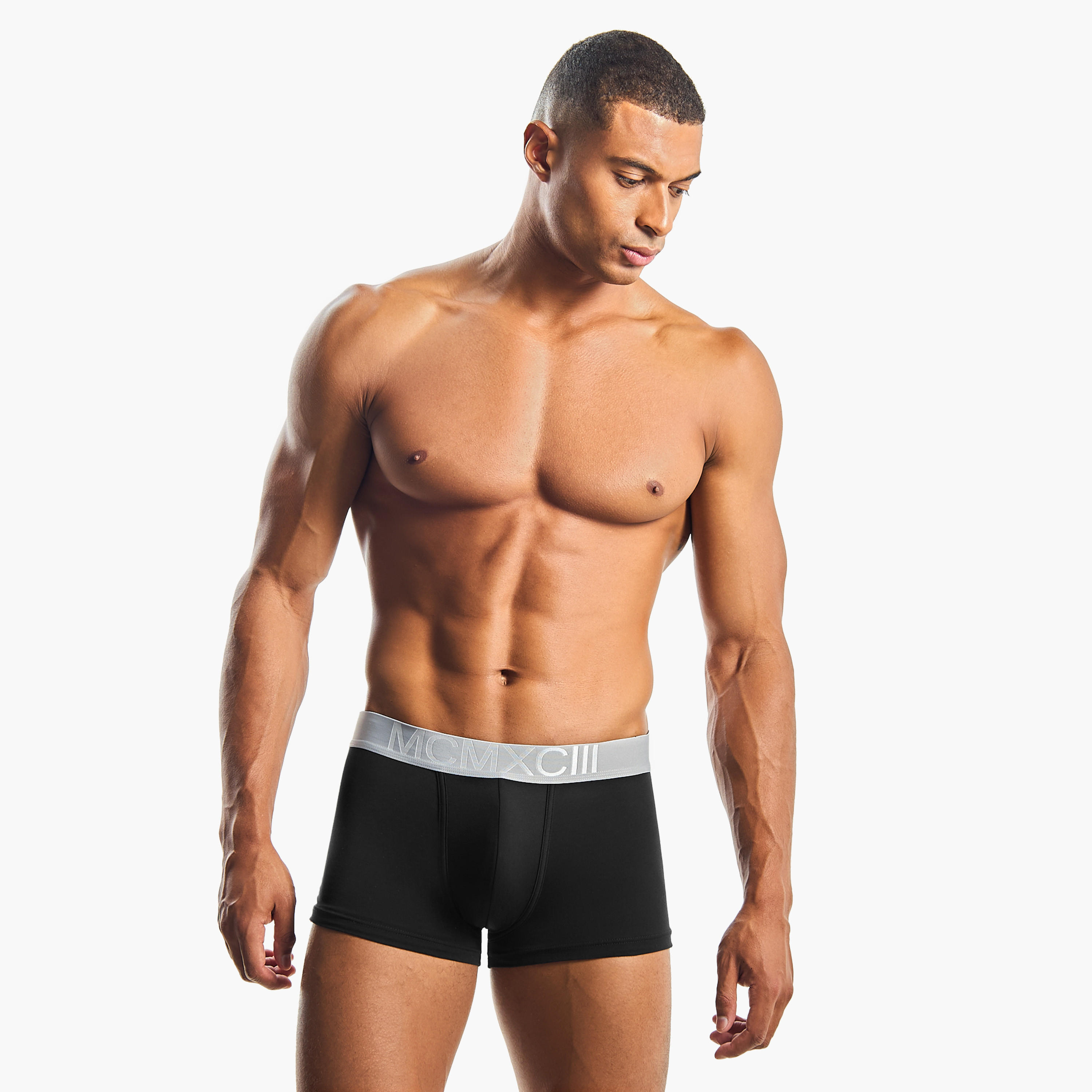 سراويل ترانك من مزيج القطن بخصر مطاطي وطبعات للرجال - طقم من 3-men-clothing-innerwear-underwear-image-2