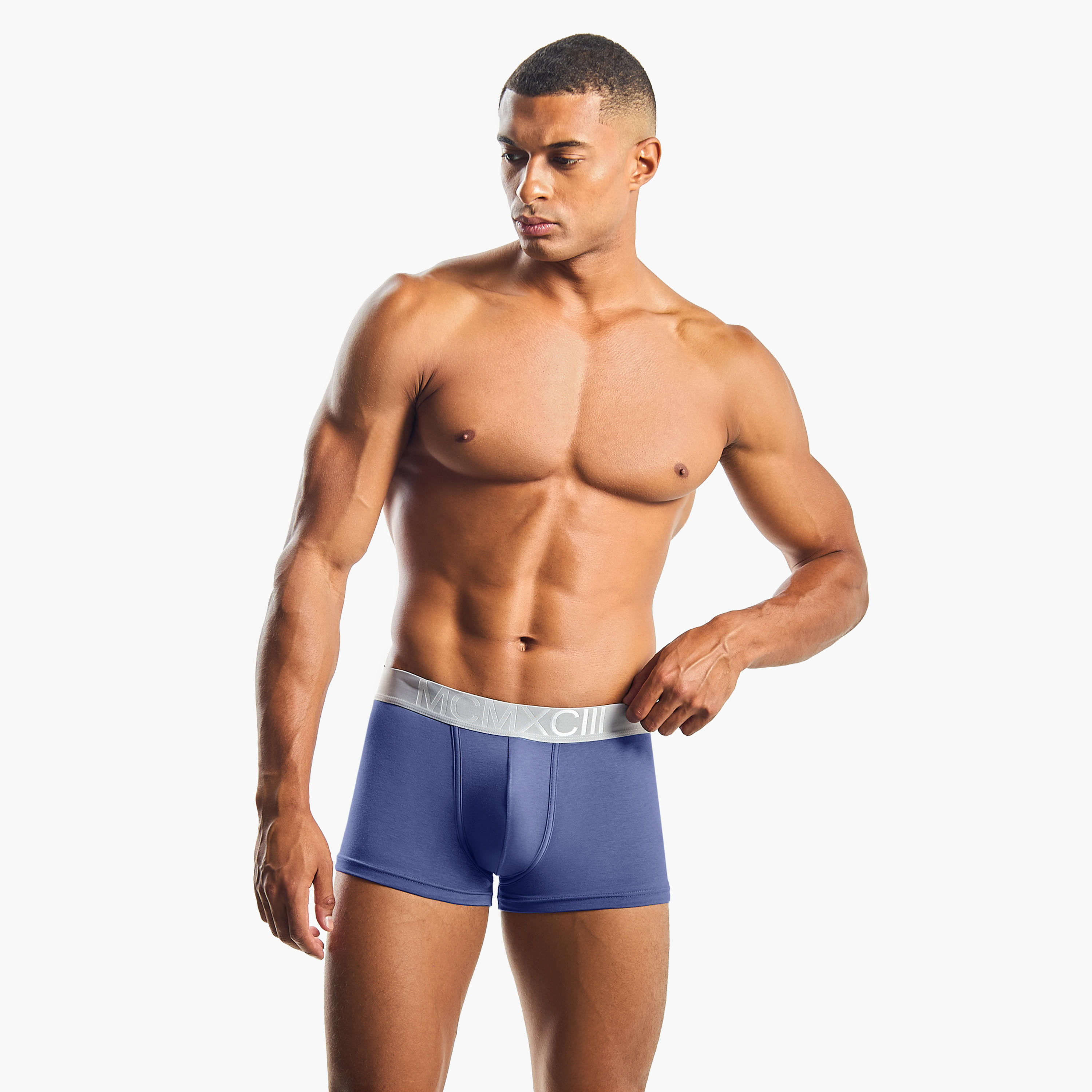 سراويل ترانك من مزيج القطن بخصر مطاطي وطبعات للرجال - طقم من 3-men-clothing-innerwear-underwear-image-3