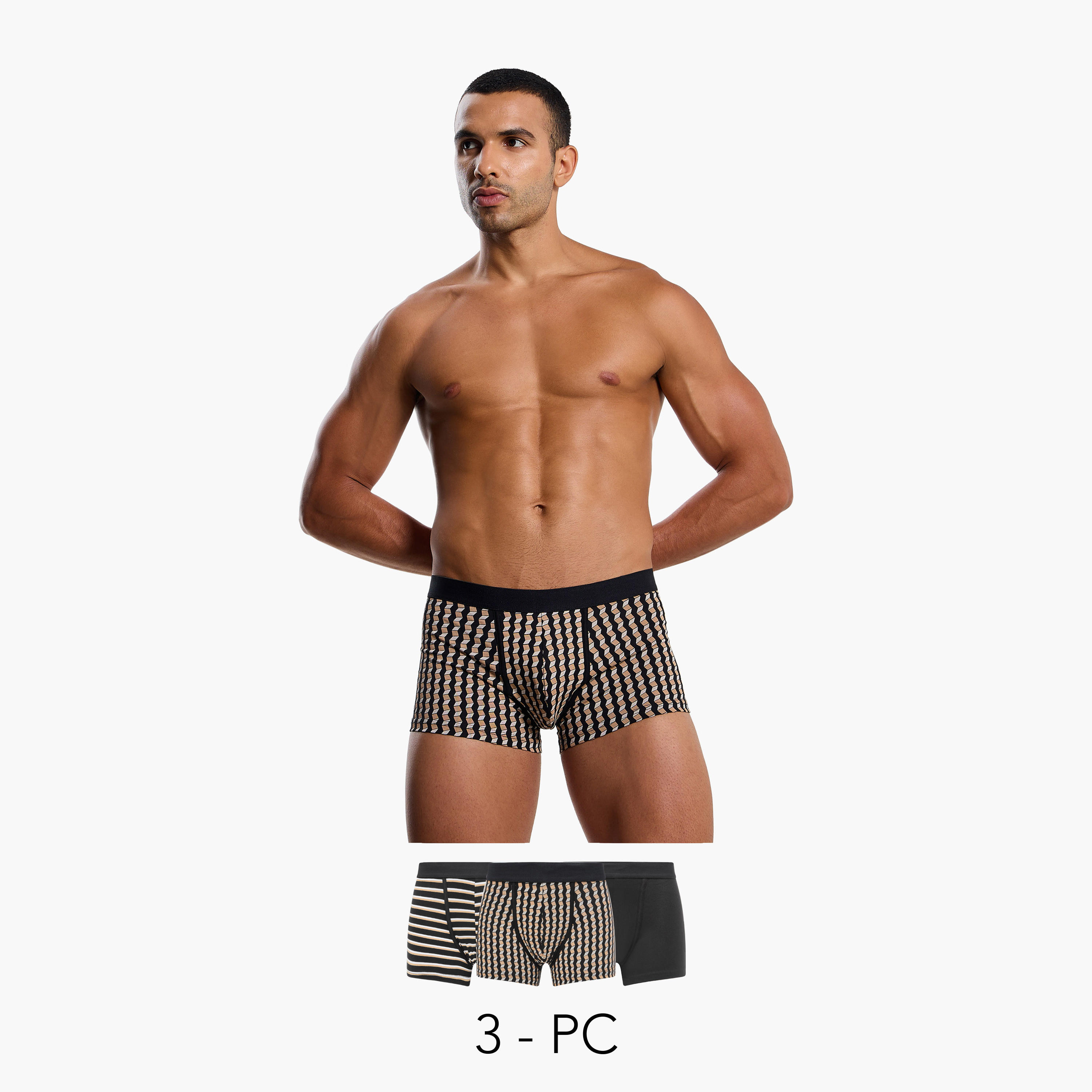 Men Assorted Trunks - Pack of 3-men-clothing-innerwear-underwear-image-1