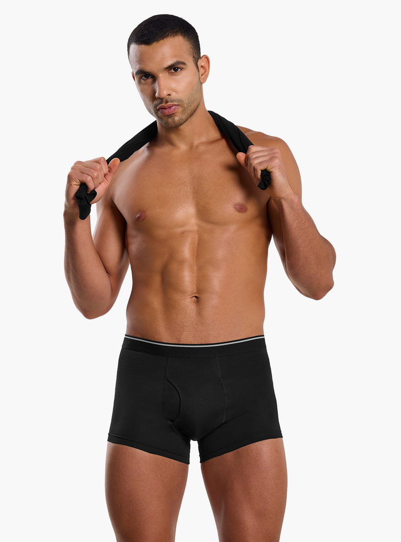 Men Assorted Prints Cotton Blend Trunks - Pack of 3-men-clothing-innerwear-underwear-image-5