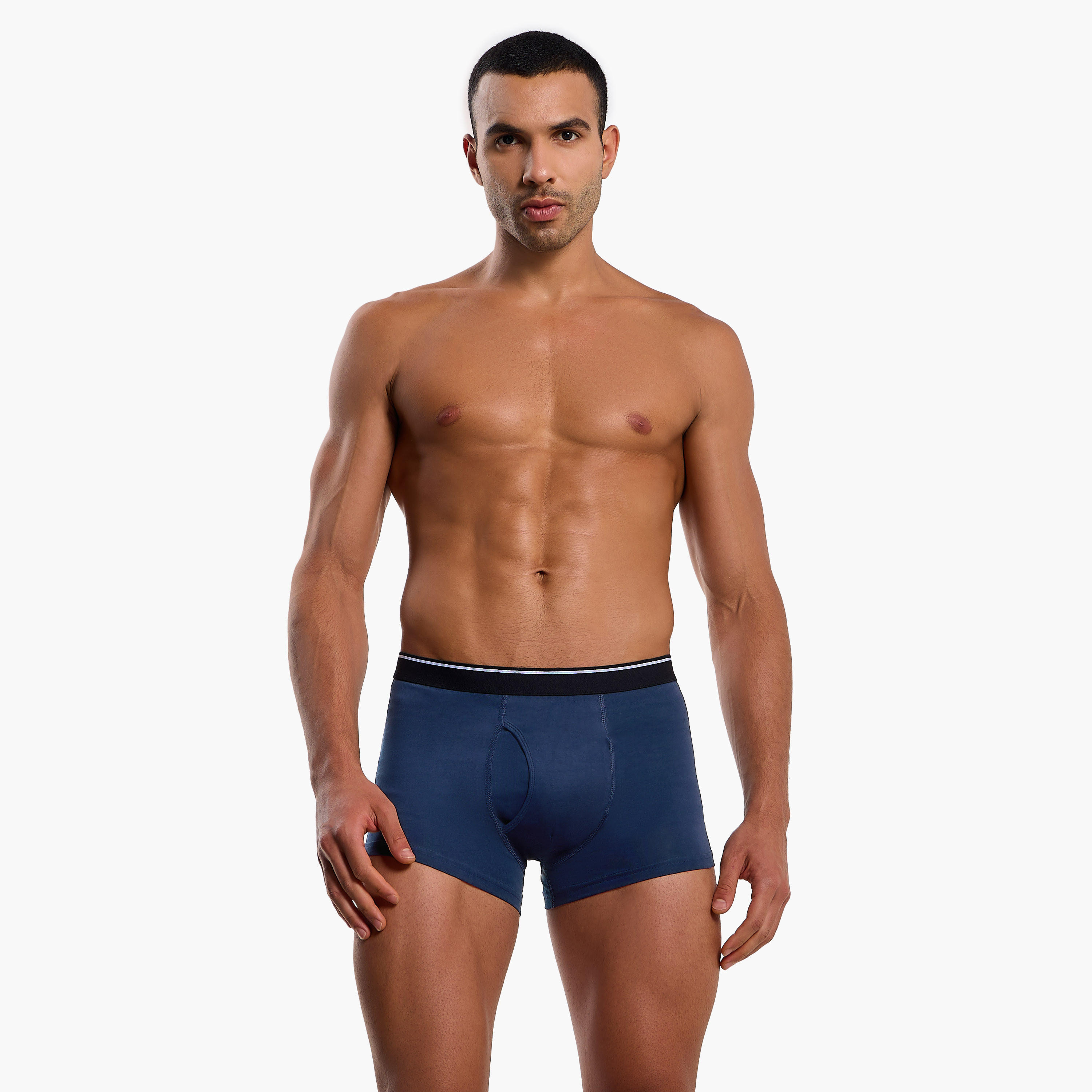 Men Assorted Prints Cotton Blend Trunks - Pack of 3-men-clothing-innerwear-underwear-image-2