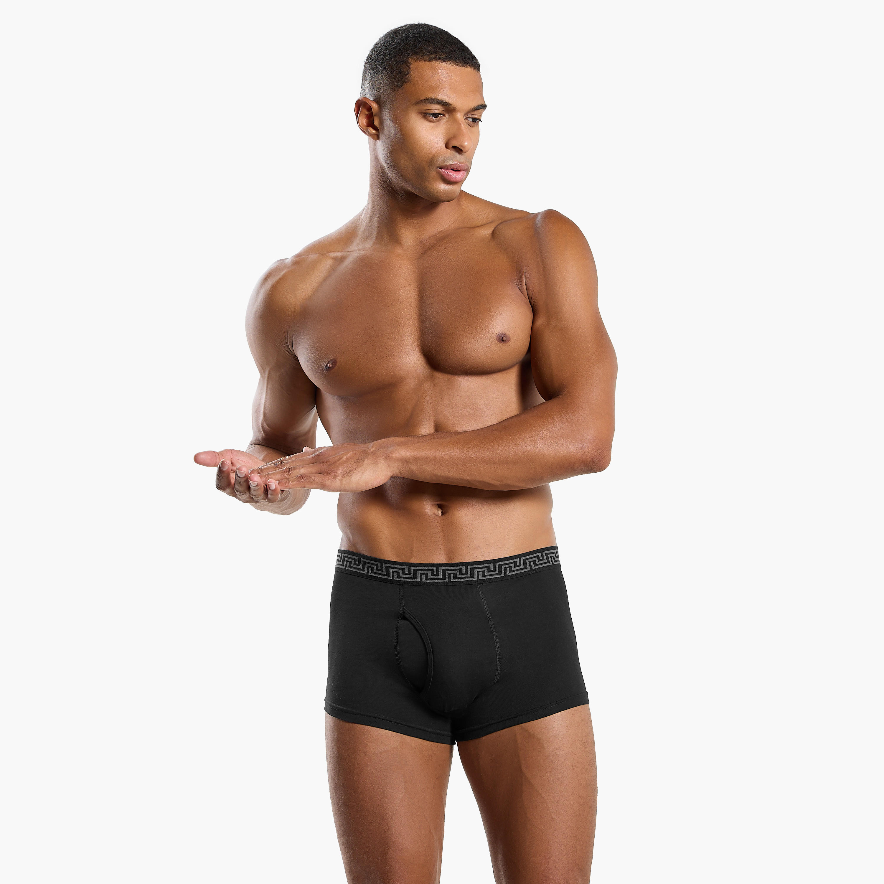 Men Geometric Print Cotton Trunks - Pack of 3-men-clothing-innerwear-underwear-image-3