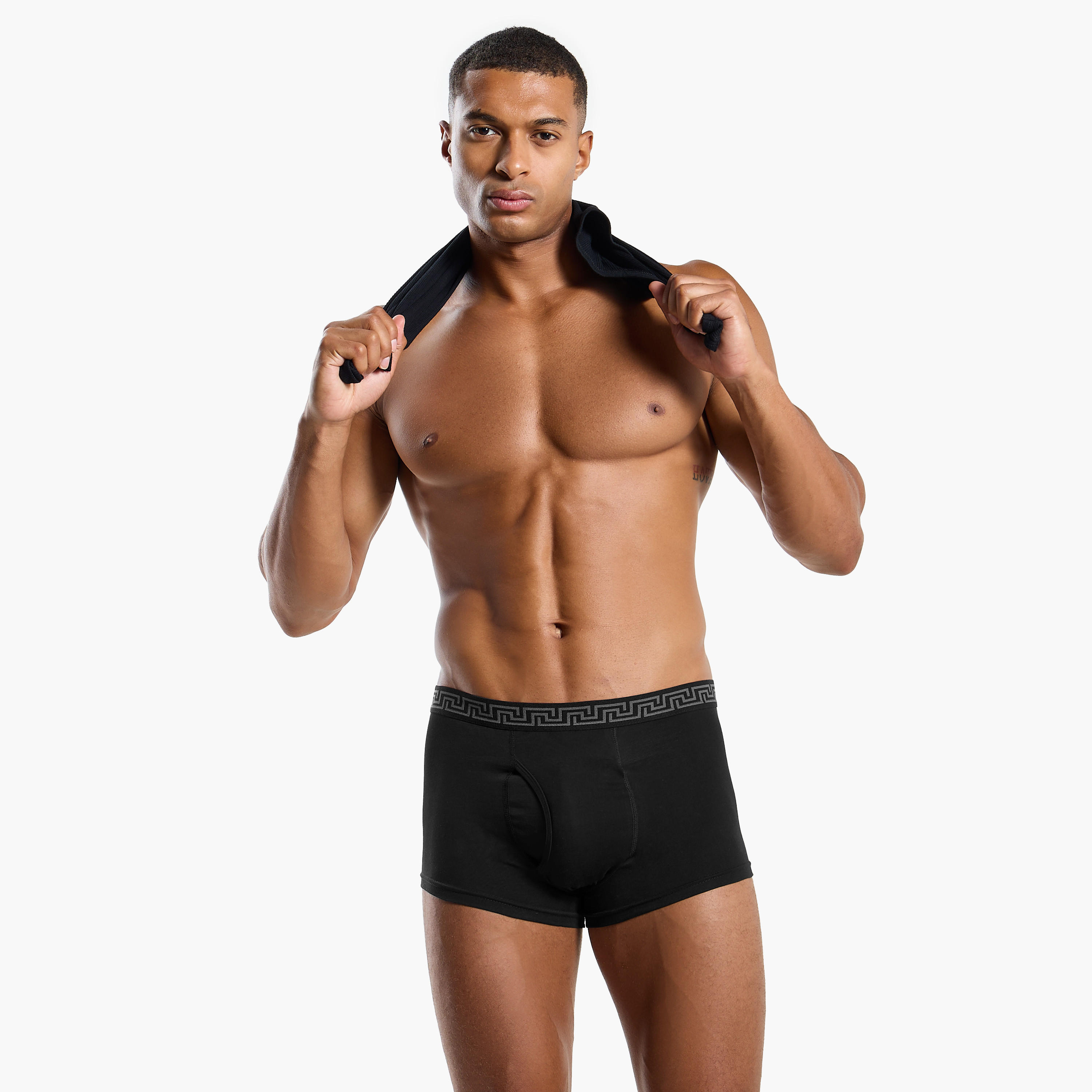 Men Geometric Print Cotton Trunks - Pack of 3-men-clothing-innerwear-underwear-image-4
