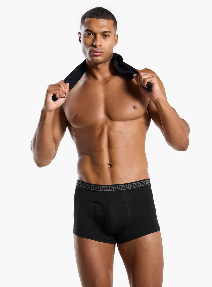 Men Geometric Print Cotton Trunks - Pack of 3-men-clothing-innerwear-underwear-image-4