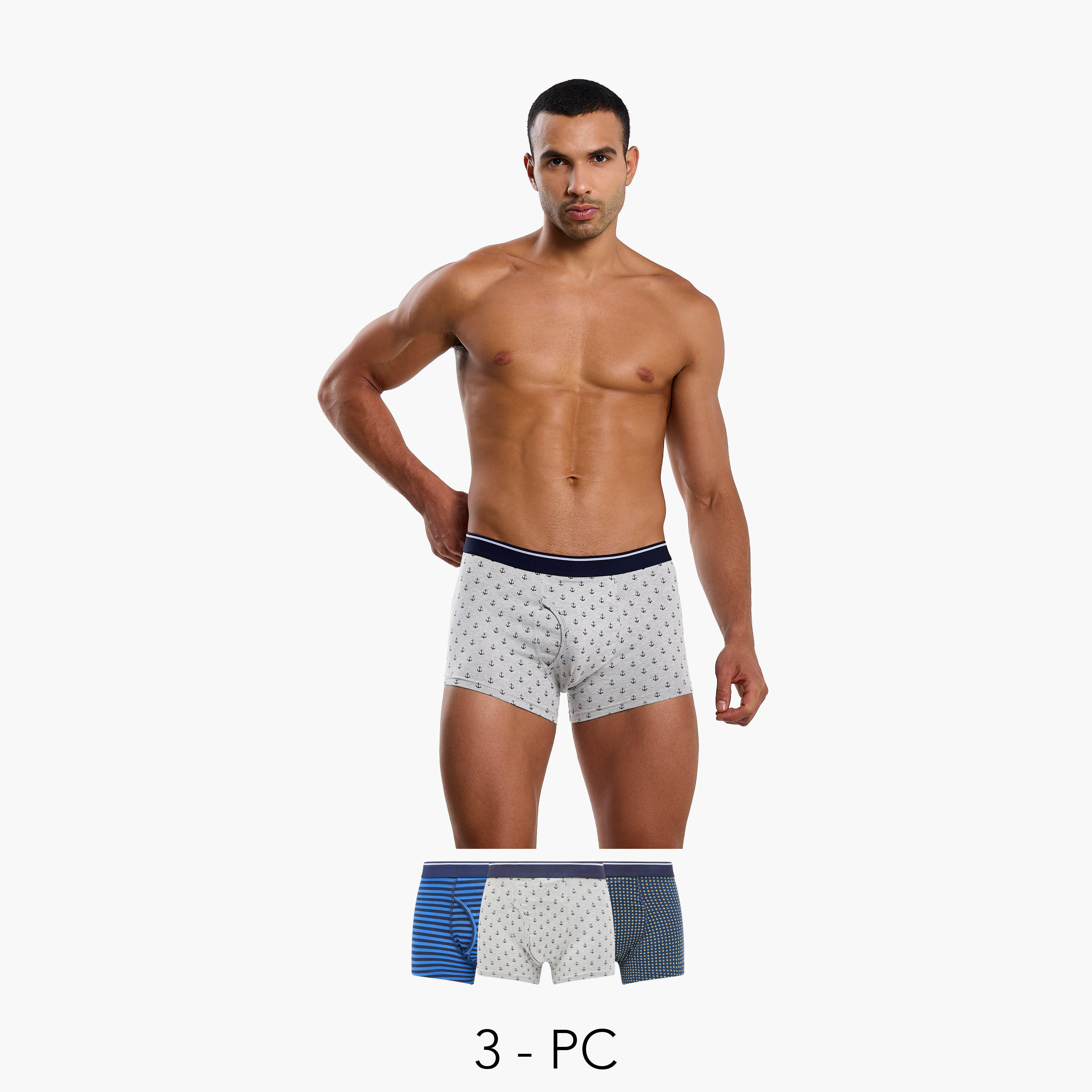 Men Printed Cotton Hipster Trunks - Pack of 3-men-clothing-innerwear-underwear-image-1