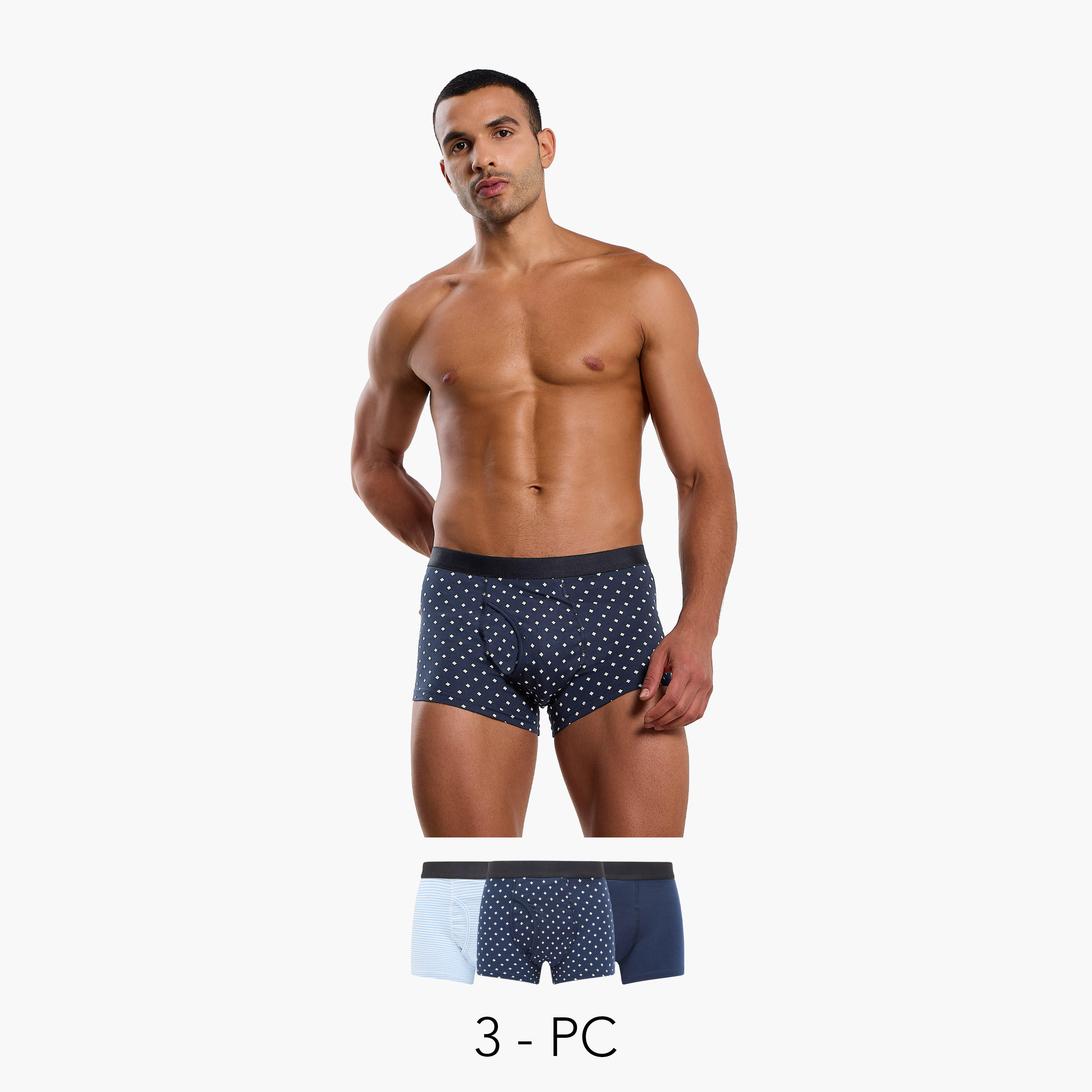 Men Assorted Cotton Hipster Trunks - Pack of 3-men-clothing-innerwear-underwear-image-1