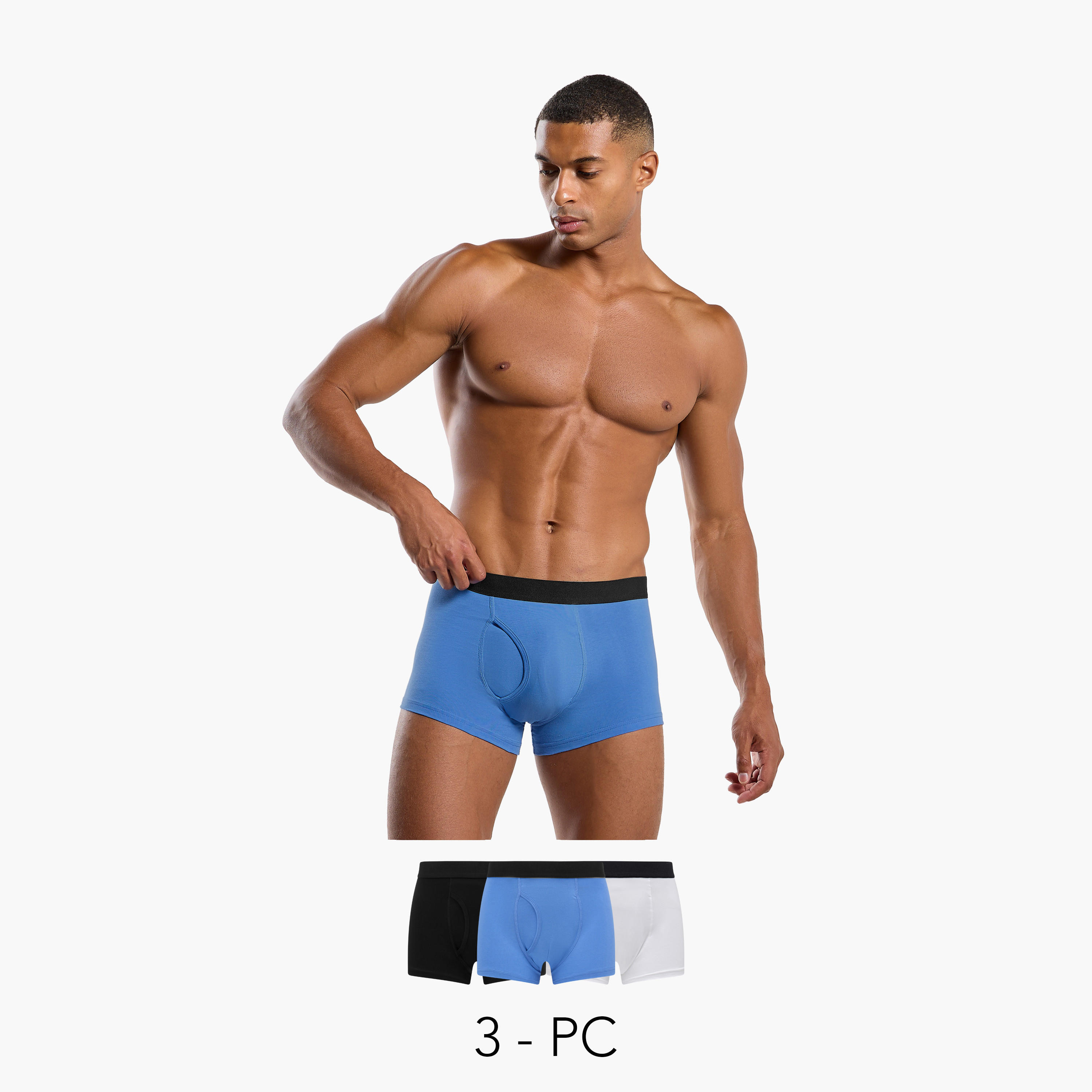 شورتات ترانك قطن للرجال - طقم من 3 قطع-men-clothing-innerwear-underwear-image-1