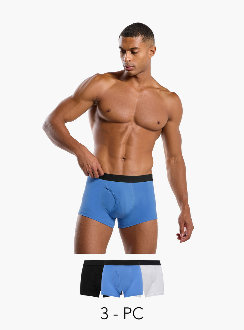 شورتات ترانك قطن للرجال - طقم من 3 قطع-men-clothing-innerwear-underwear-image-1