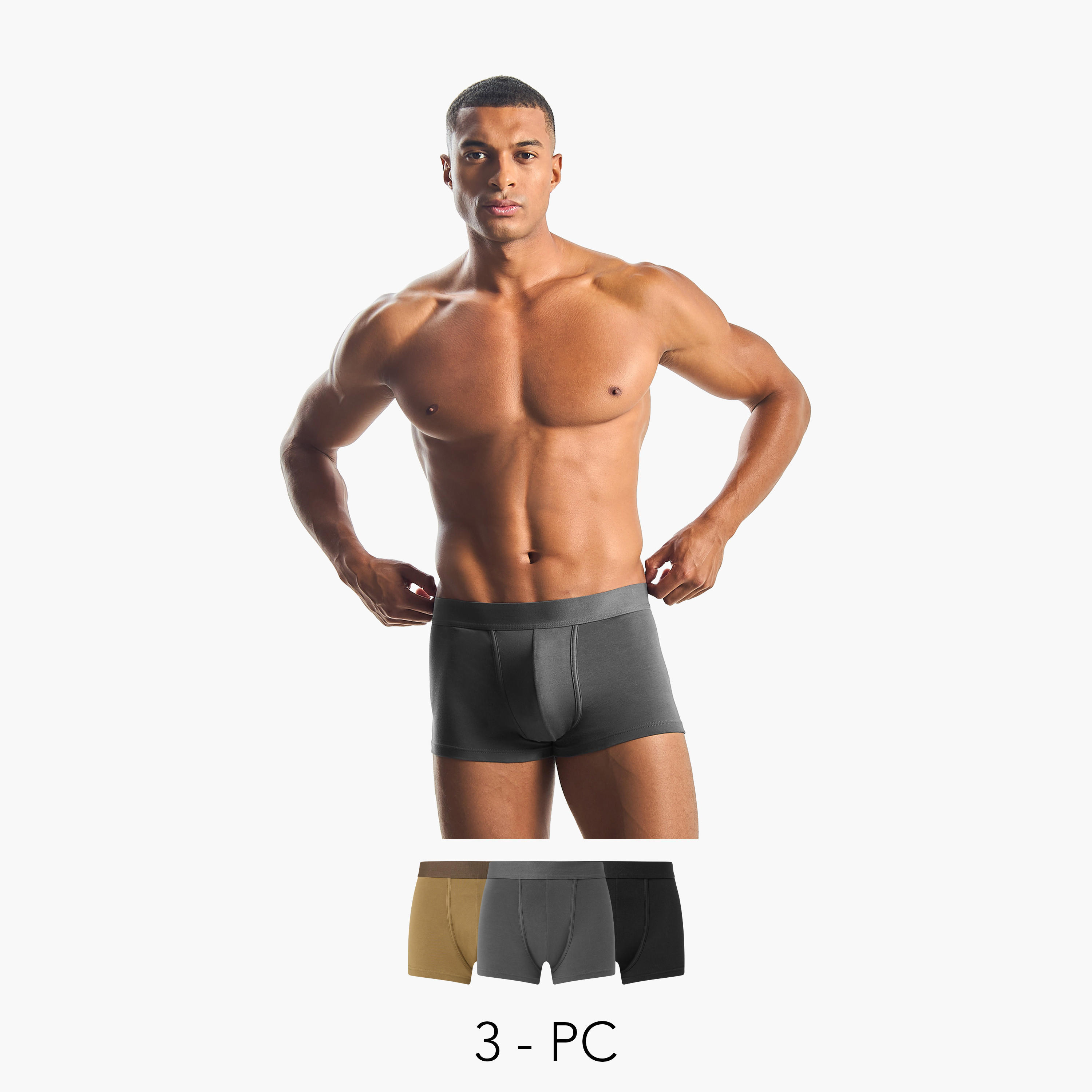 Men Cotton Blend Trunks - Pack of 3-men-clothing-innerwear-underwear-image-1