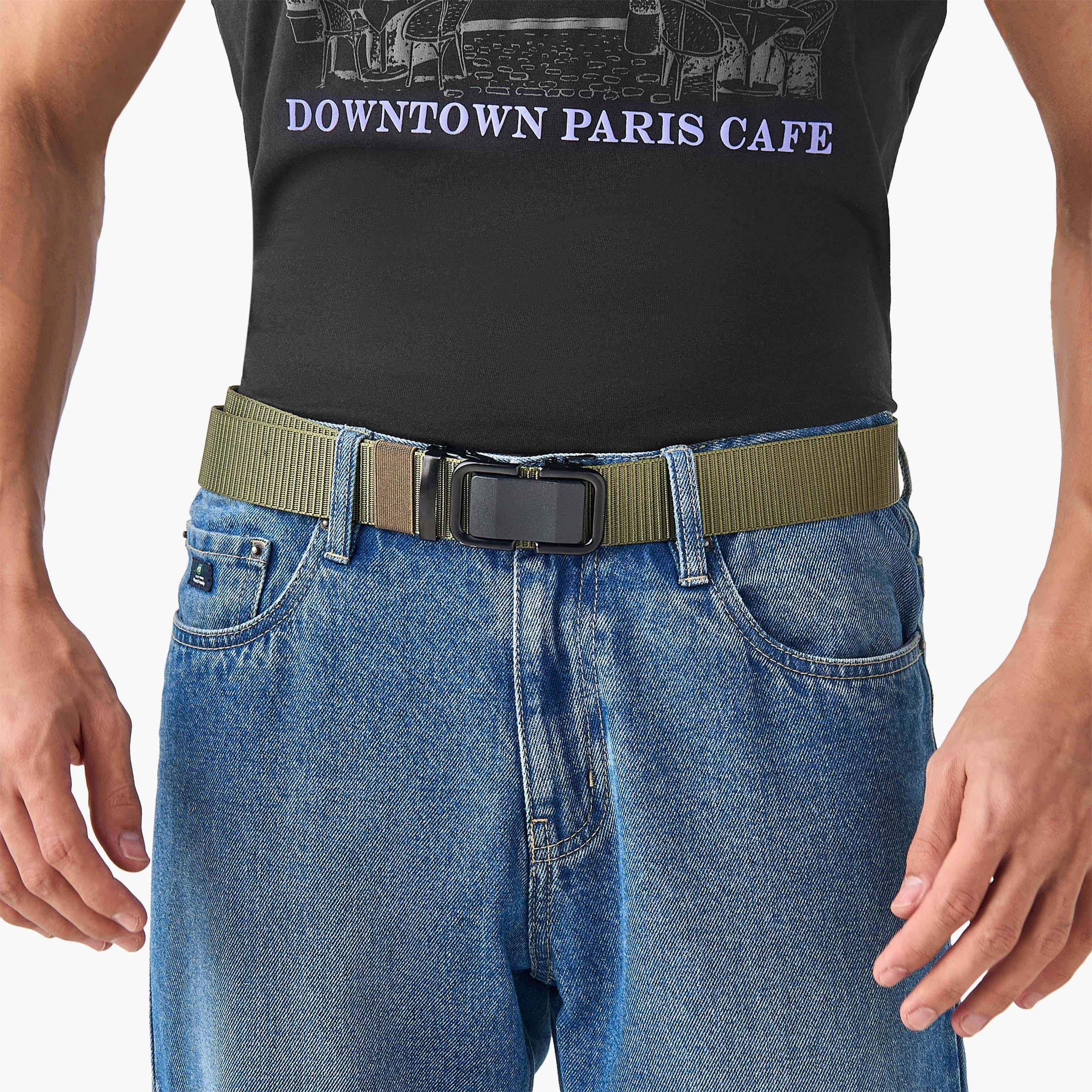 حزام بارز الملمس بمشبك إغلاق-men-beltsandwallets-belts-image-5