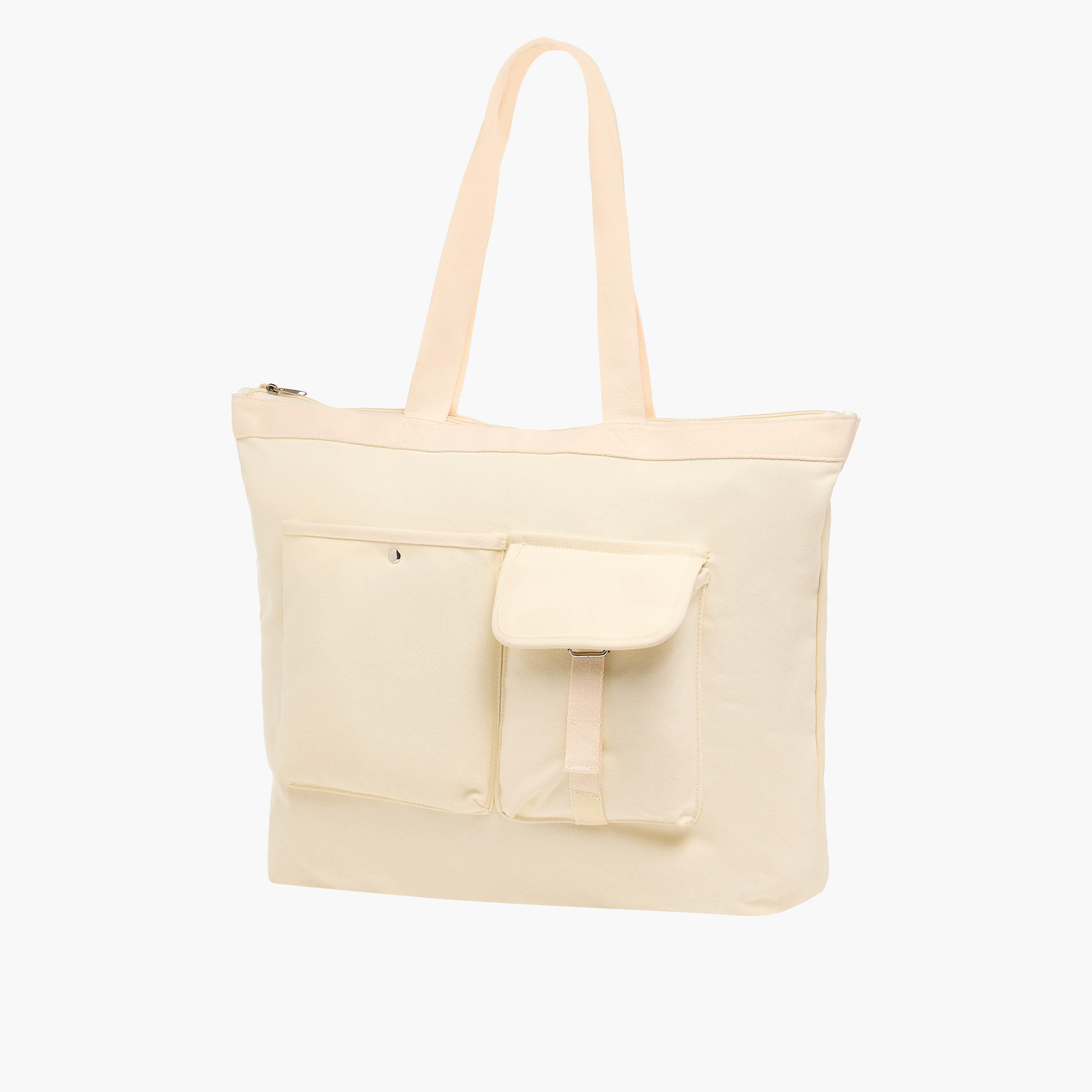 Canvas Tote Bag with Pockets and Double Handles-men-bags-image-3